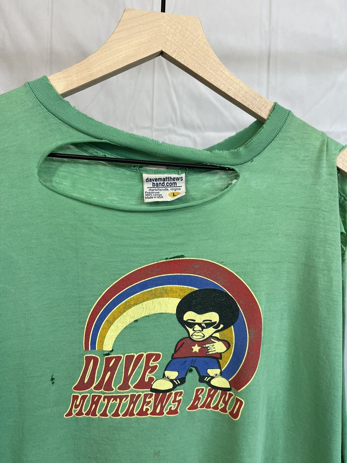 Band Tees Dave Matthews Faded Distressed Cut Off Band Tee Size US L / EU 52-54 / 3 - 1 Thumbnail