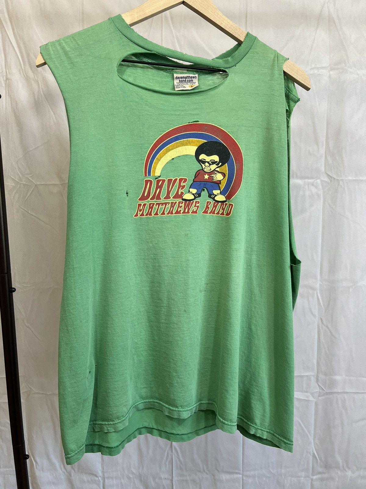 Band Tees Dave Matthews Faded Distressed Cut Off Band Tee Size US L / EU 52-54 / 3 - 2 Thumbnail