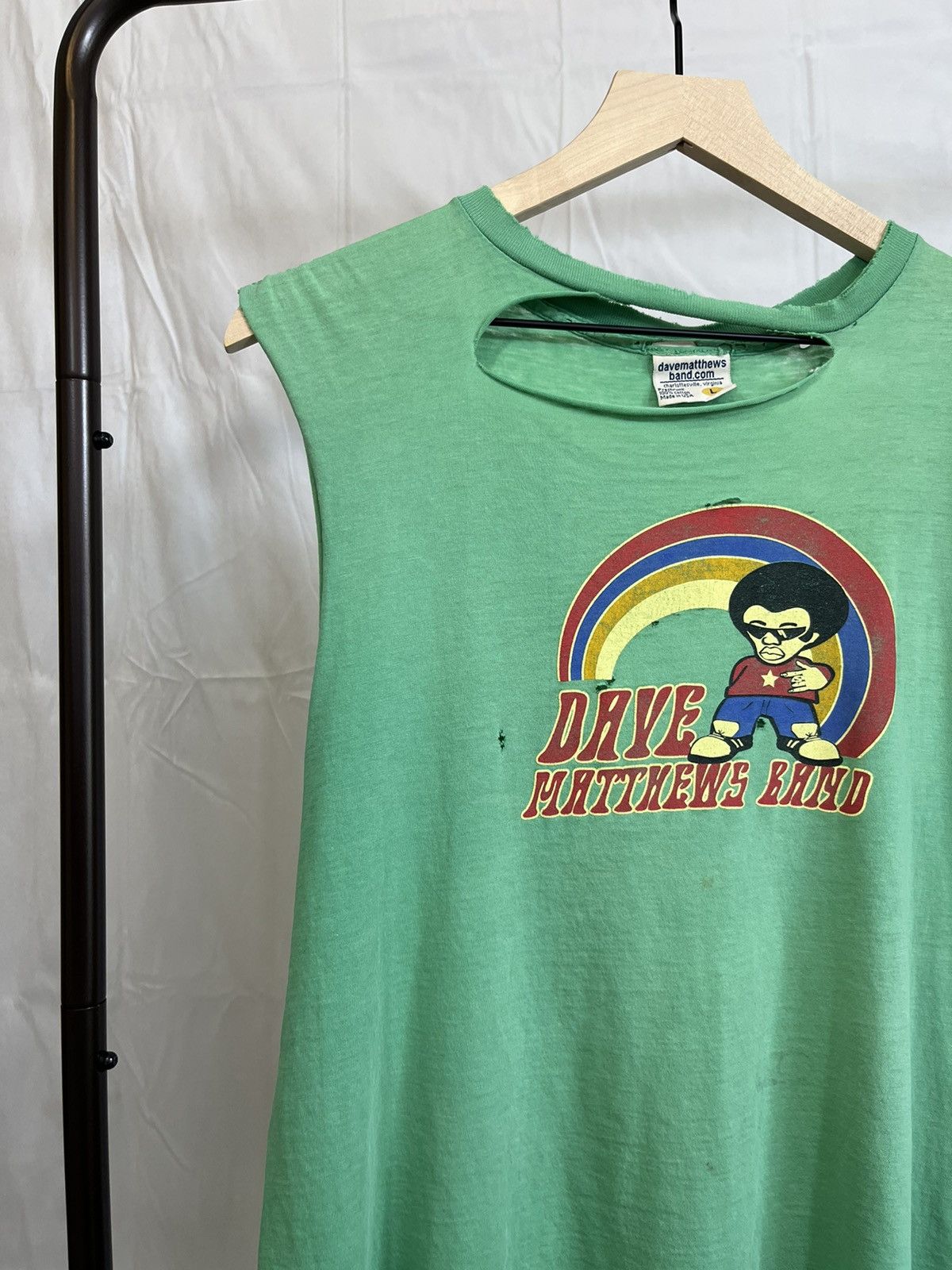 Band Tees Dave Matthews Faded Distressed Cut Off Band Tee Size US L / EU 52-54 / 3 - 4 Thumbnail