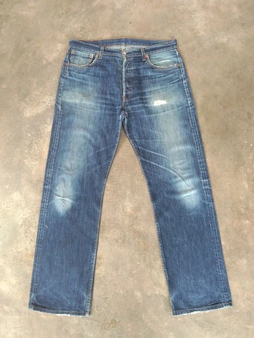 image of Levis x Vintage Levi's 501 Distressed Jeans 36X34 in Blue, Men's