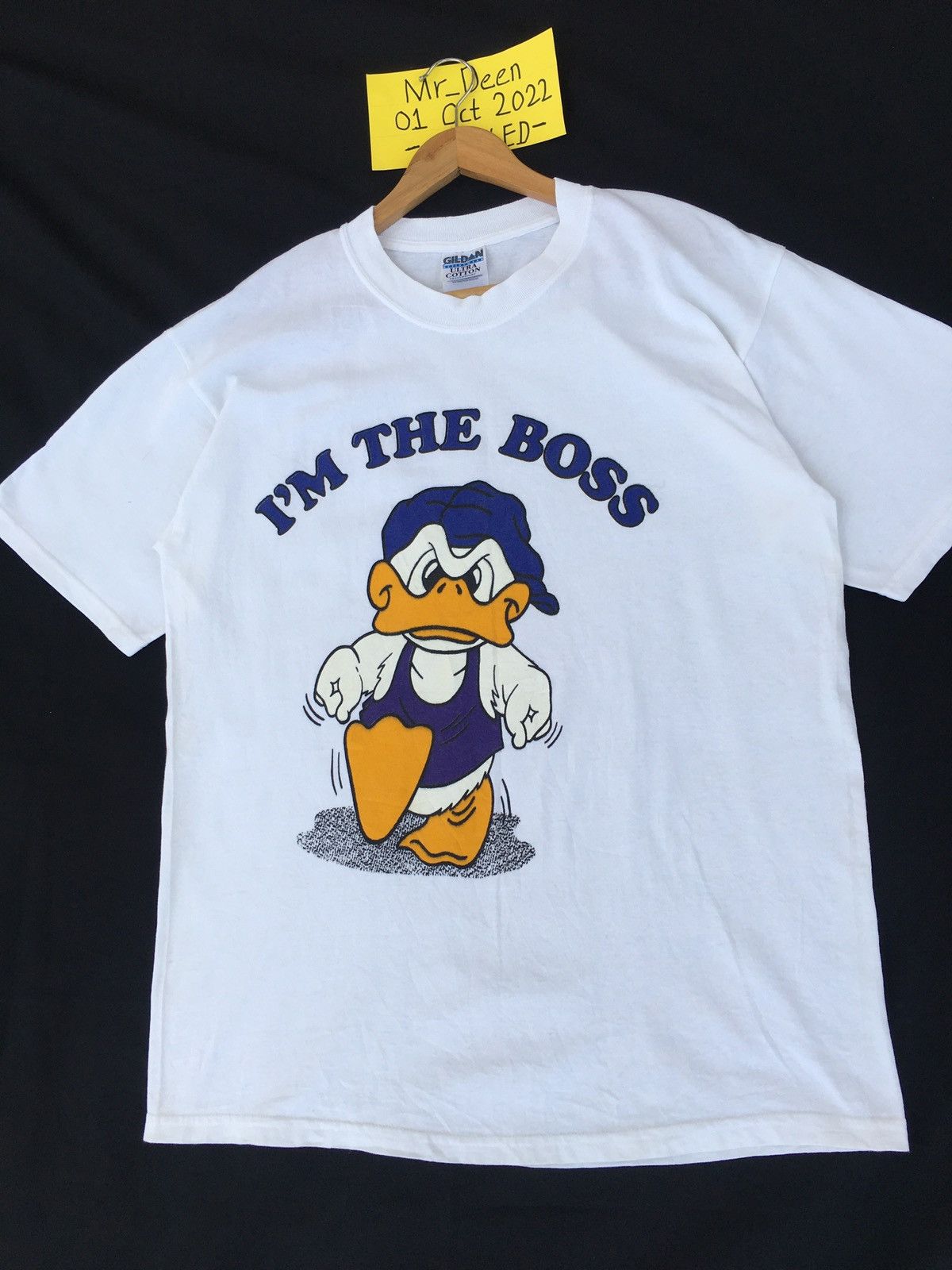 Disney Rare Vintage Donald Duck Im The Boss Tshirt Size US L / EU 52-54 / 3 - 5 Thumbnail