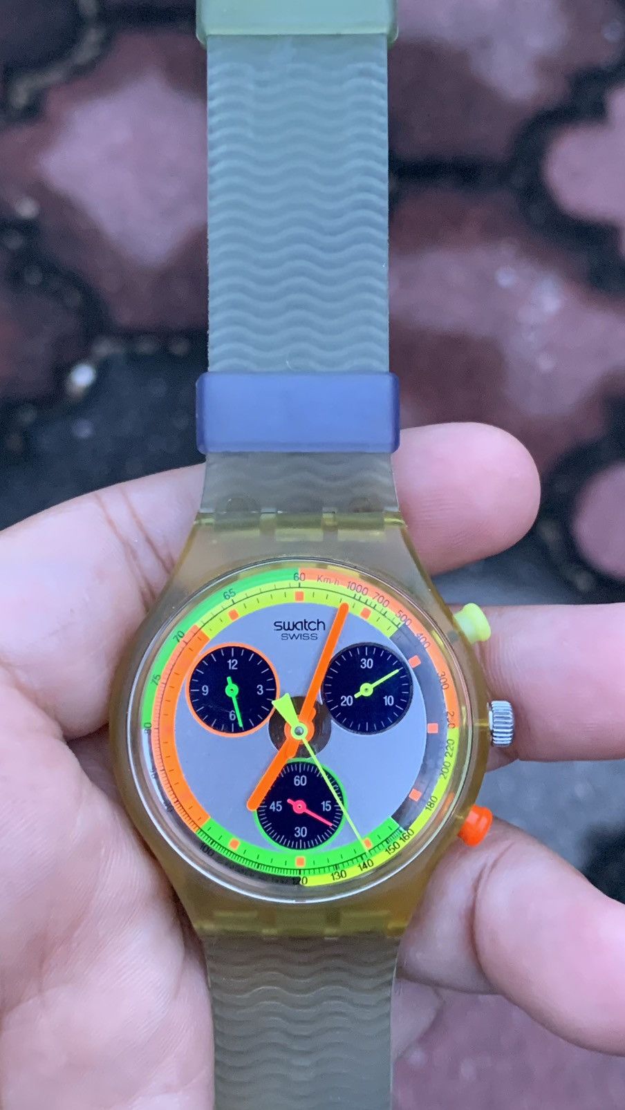 極美品 スウォッチ クロノグラフ JELLY STAG SCK104 1993年 93年 swatch スウォッチ クロノグラフ sck104 ヴィンテージ 極美品