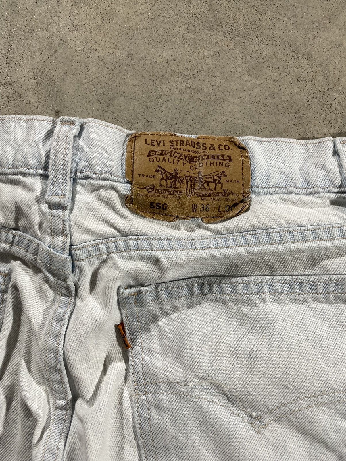 Levi's × Vintage Vintage 90’s Levis Orange Tab Denim Shorts Made in USA Size US 34 / EU 50 - 3 Thumbnail