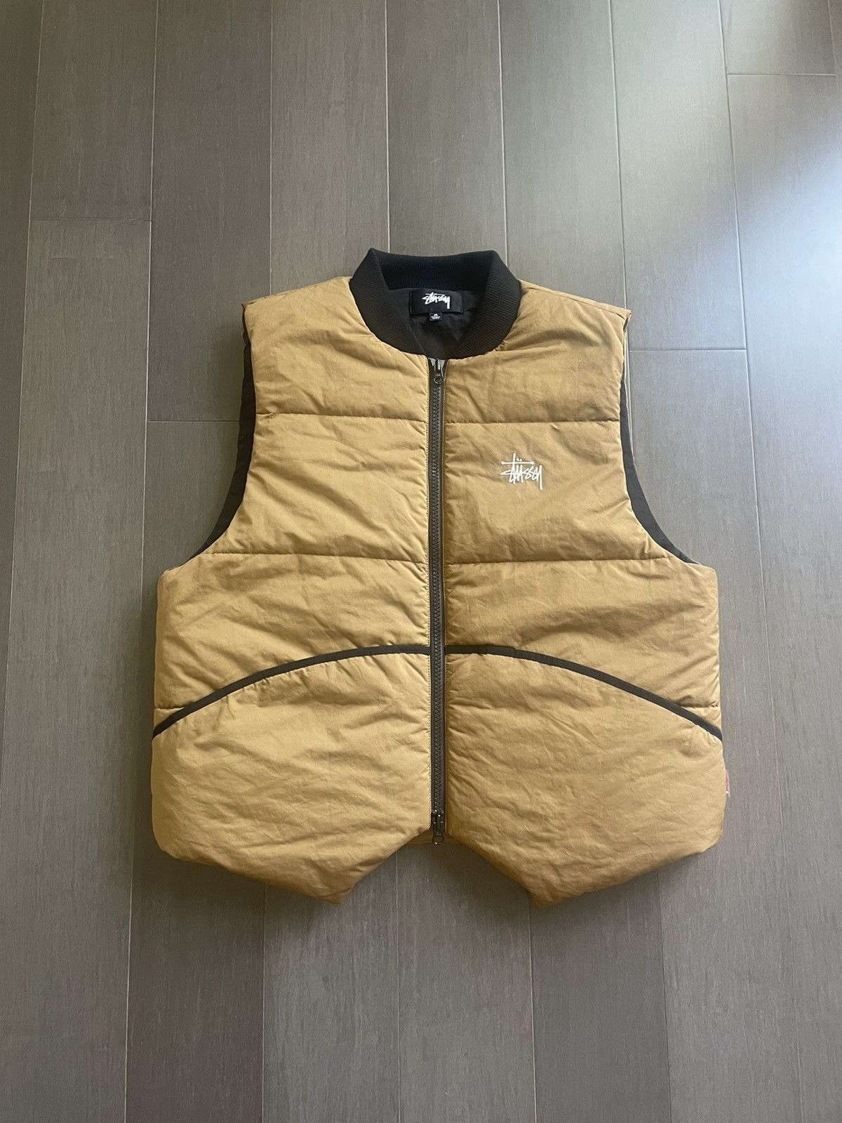 Stussy STUSSY Checker Cargo Vest Blue Black Checkerboard Sz