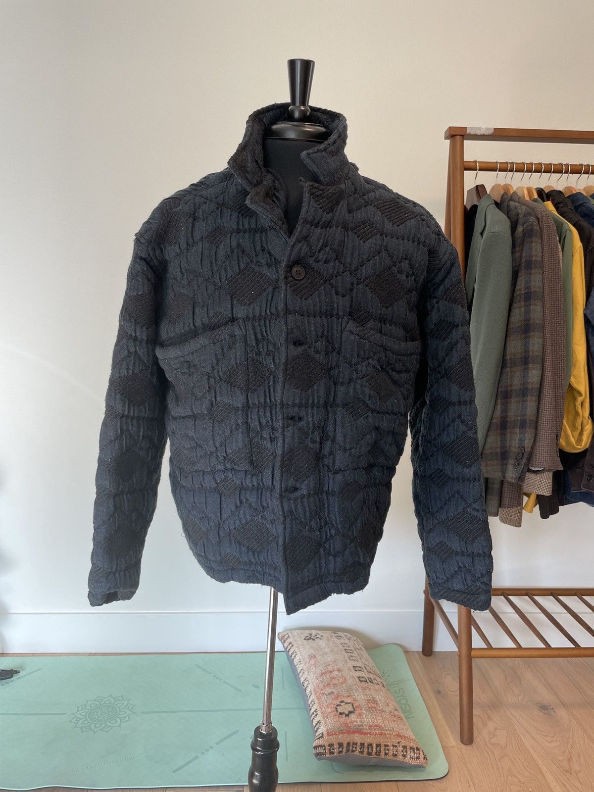SAM SHIRT JACKET - INDIGO / BLACK MOUNTAIN QUILTED COTTON