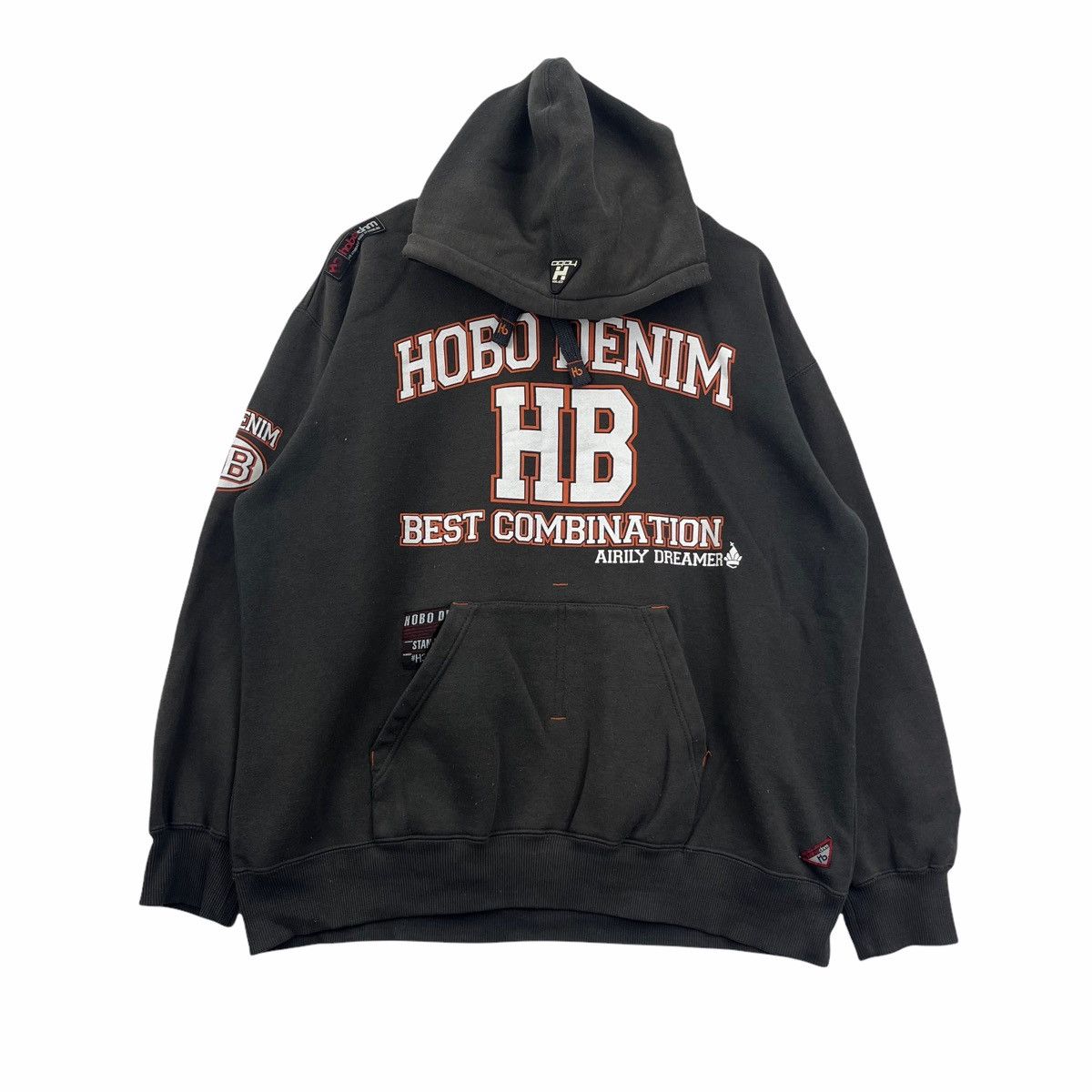 Vintage Hobo Denim Hoodie Pullover Sweatshirt