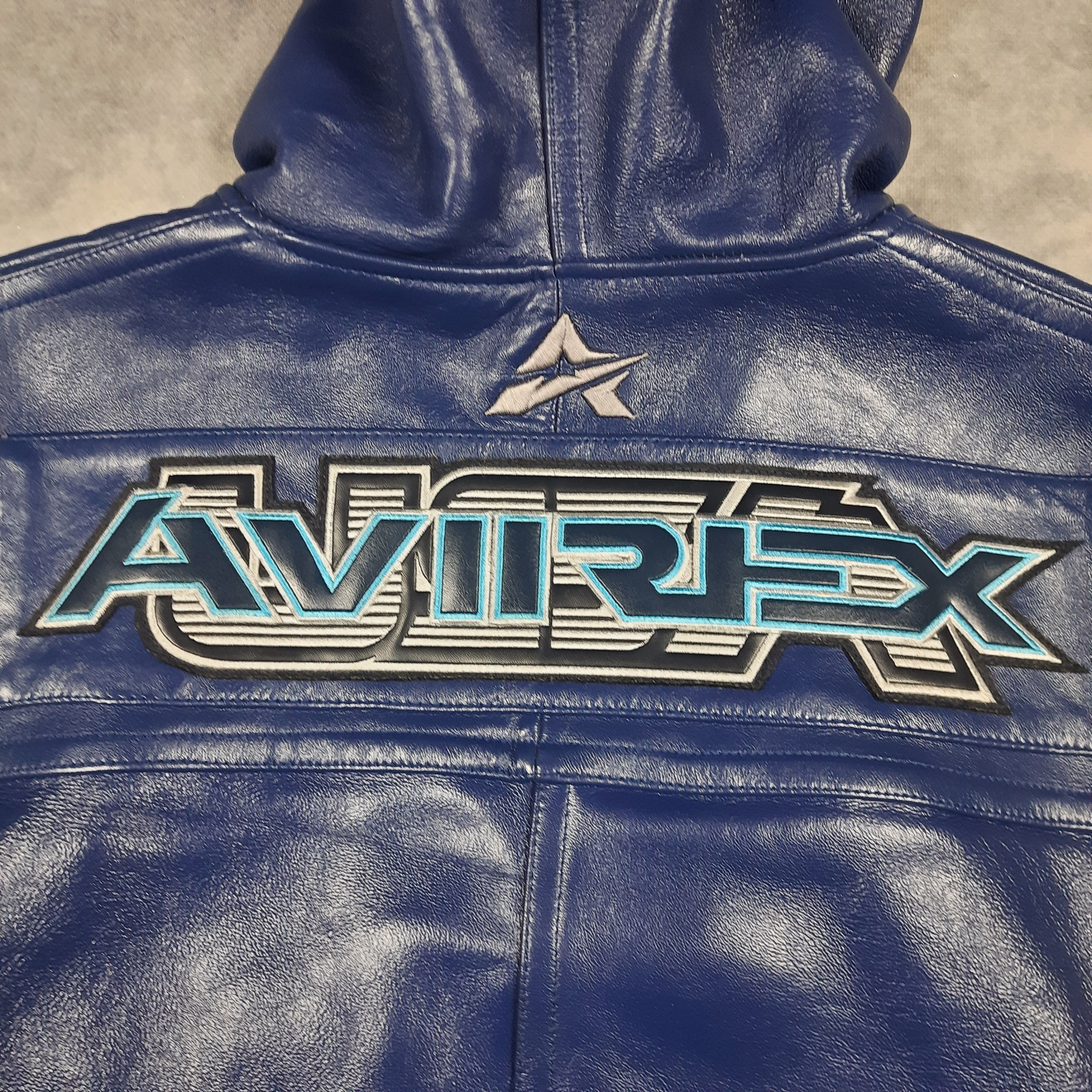 Avirex × Rap Tees Rare Avirex Hooded Leather Jacket Size US XXL / EU 58 / 5 - 8 Thumbnail