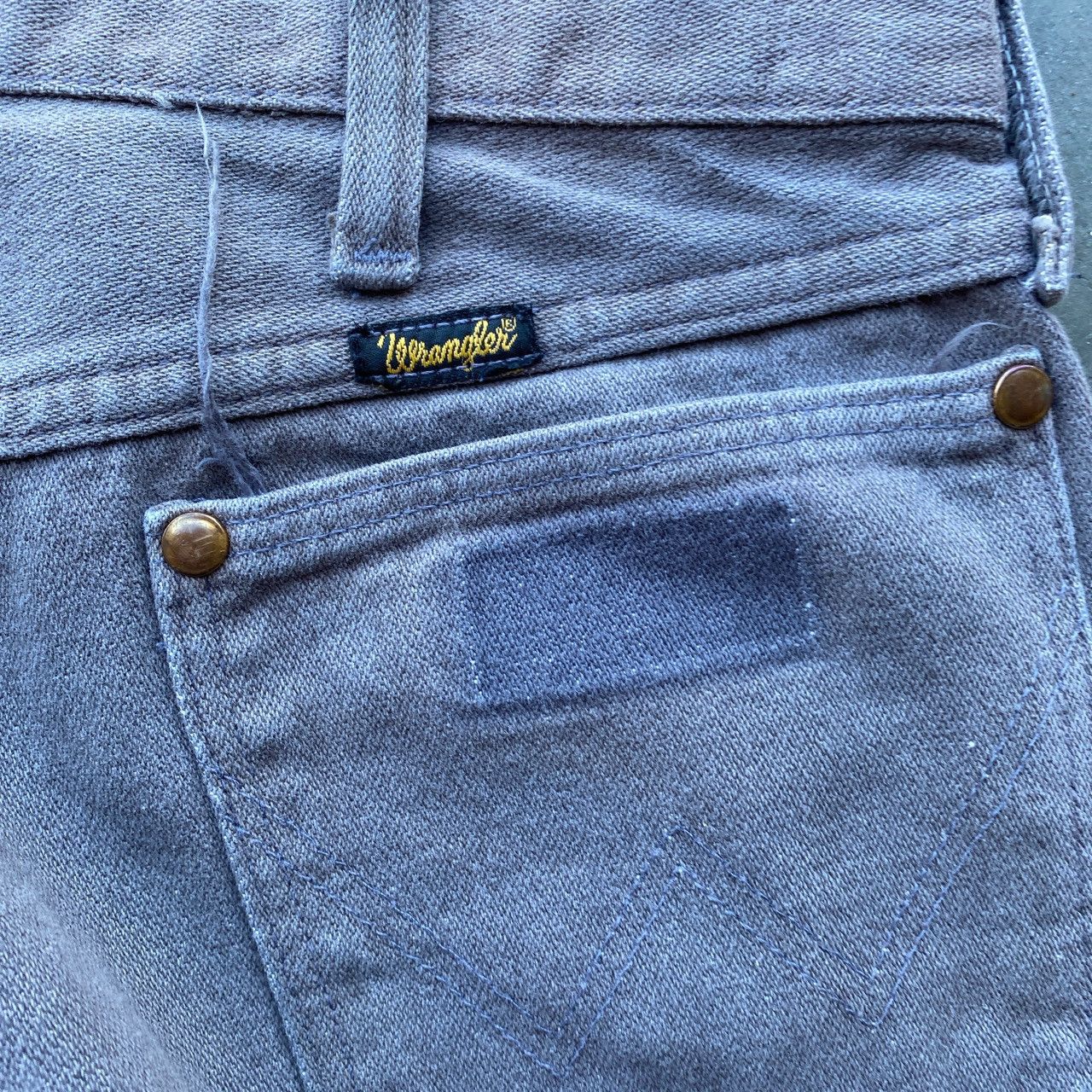 Vintage × Wrangler Vintage 1990s Faded Gray Straight Leg Wranglers Size US 33 - 4 Thumbnail