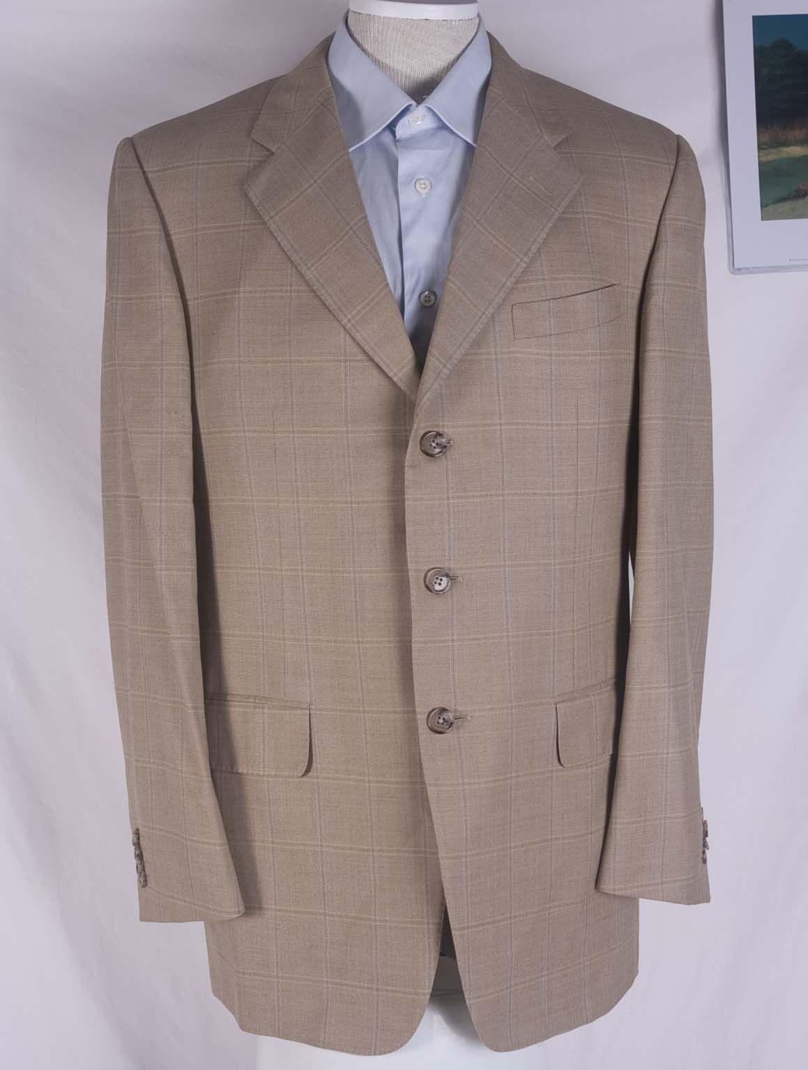Corneliani Jacket Pale Brown Wool Size 42R