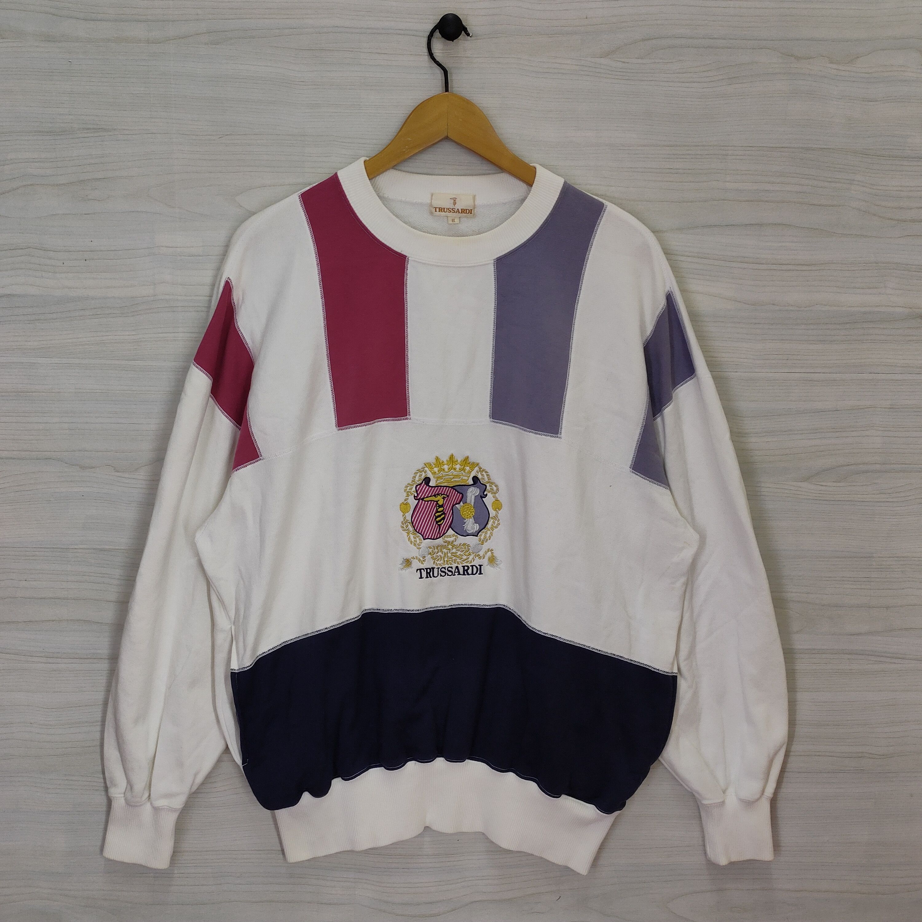 Designer Samuel Zelig Ballet Crewneck Sweatshirt Cream XL