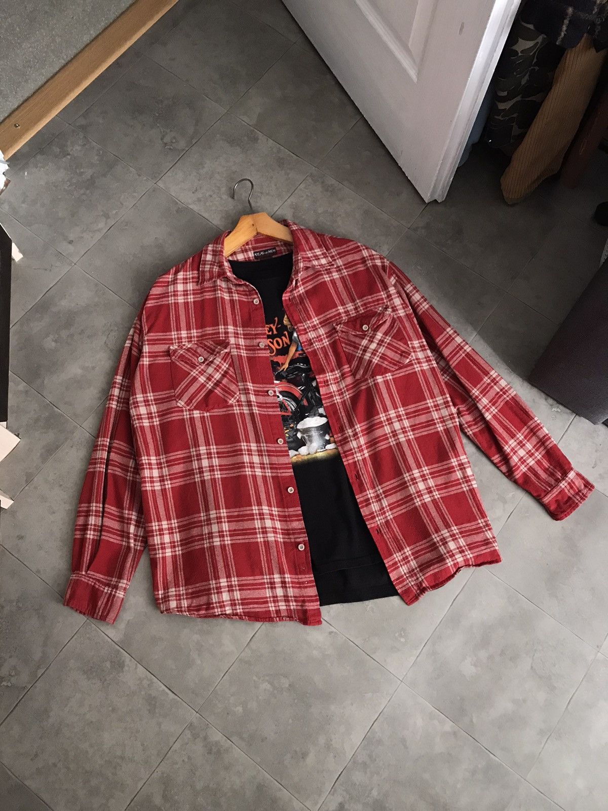 Flannel × Vintage Vintage Flannel Shirt Travis Scott Style Size US XL / EU 56 / 4 - 1 Thumbnail