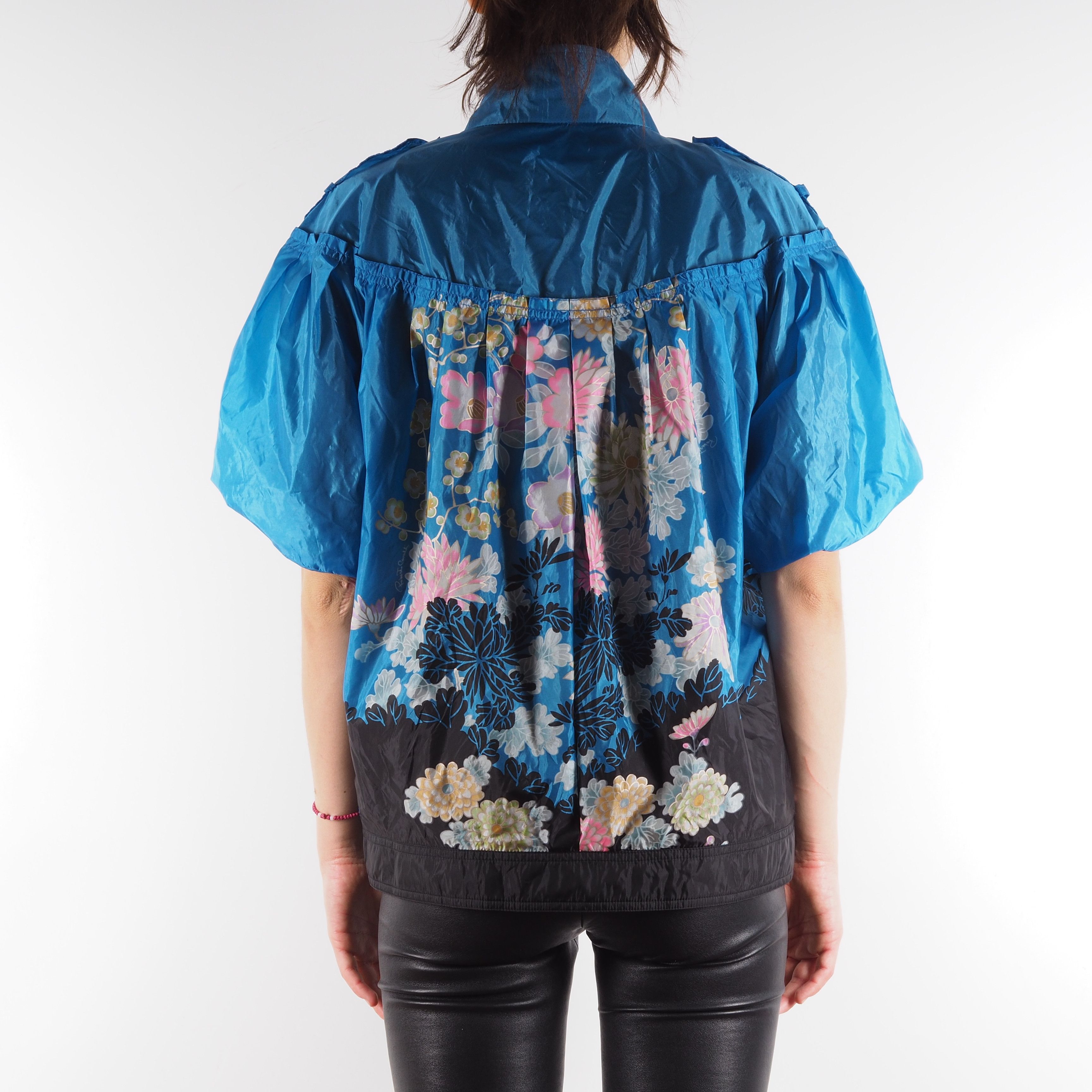 Roberto Cavalli Roberto Cavalli Floral Lightweight Zip Cape Jacket Size M / US 6-8 / IT 42-44 - 2 Thumbnail