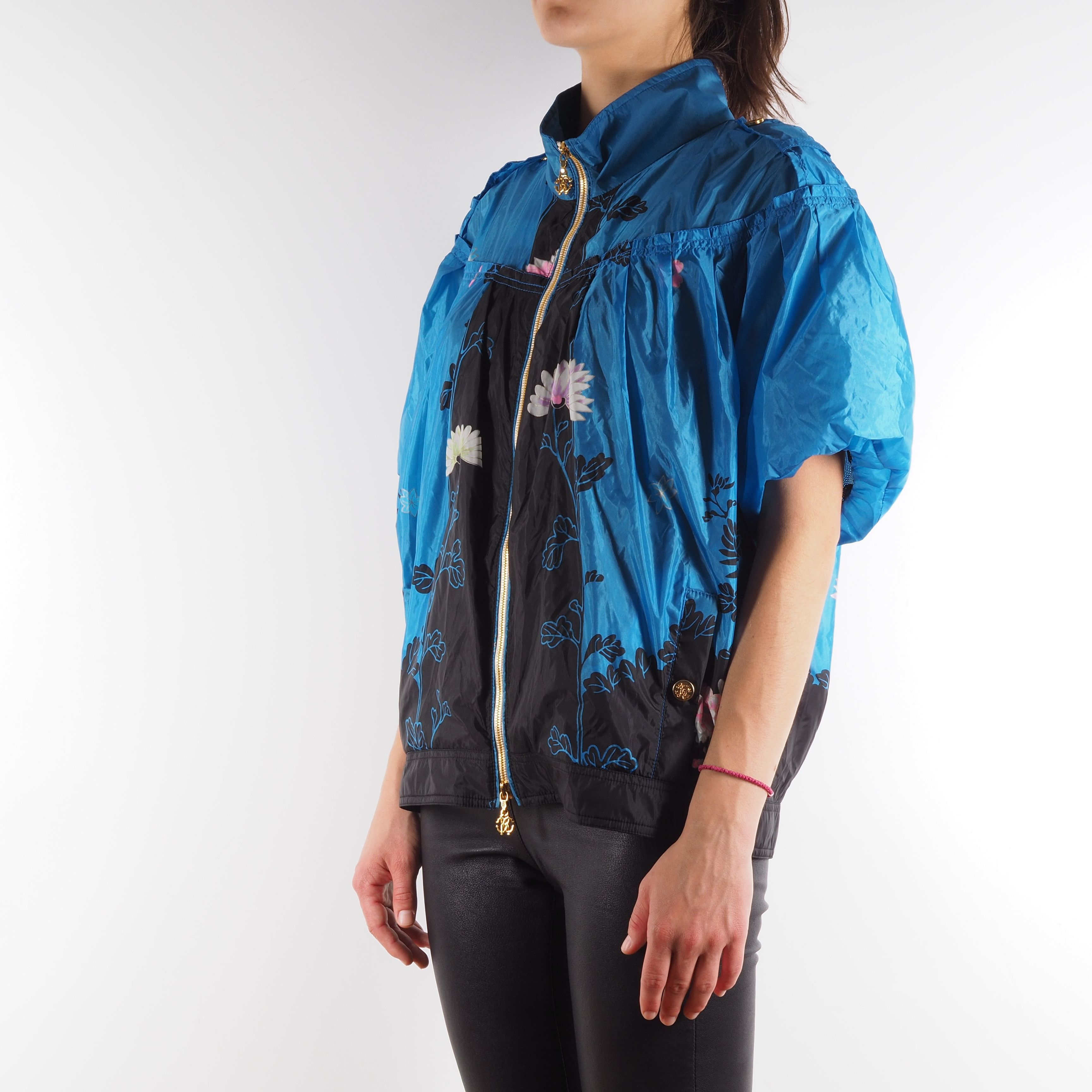 Roberto Cavalli Roberto Cavalli Floral Lightweight Zip Cape Jacket Size M / US 6-8 / IT 42-44 - 3 Thumbnail