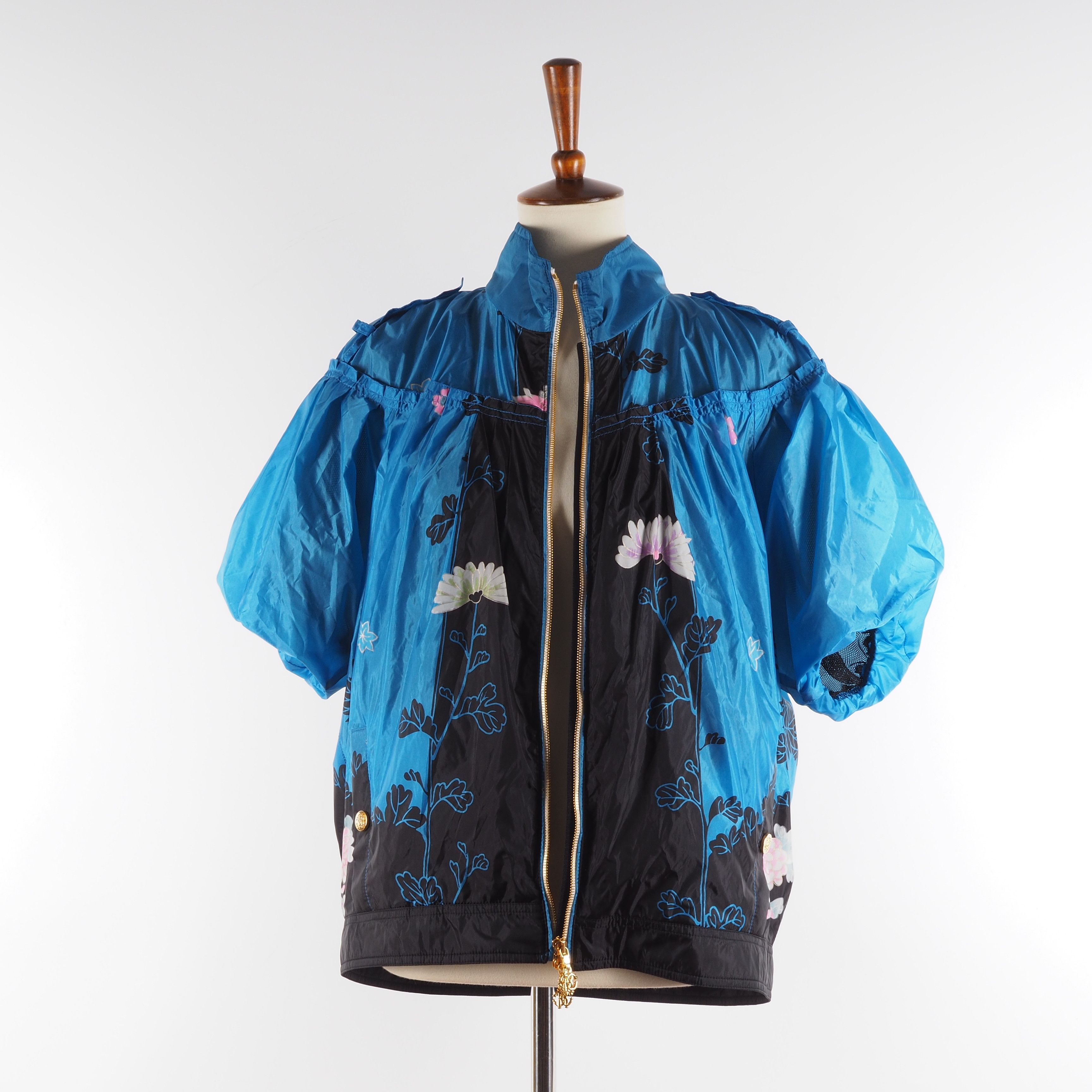 Roberto Cavalli Roberto Cavalli Floral Lightweight Zip Cape Jacket Size M / US 6-8 / IT 42-44 - 4 Thumbnail