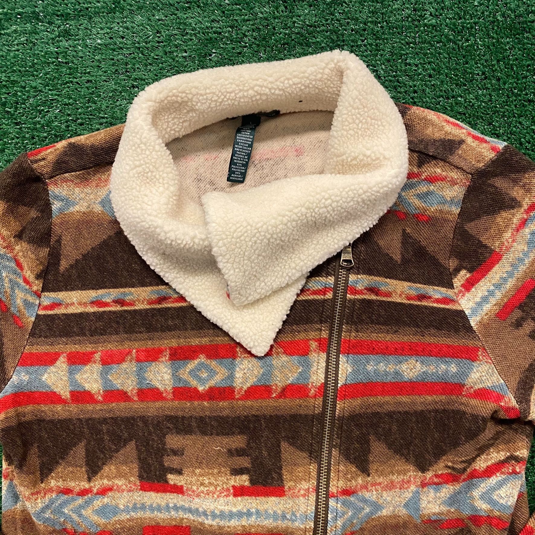 Lauren Ralph Lauren Ralph Lauren Aztec Western Fleece Sherpa Jacket Size US L / EU 52-54 / 3 - 2 Thumbnail