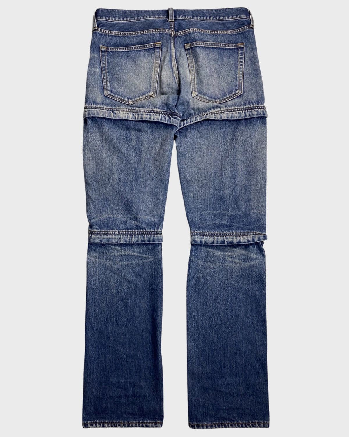 Balenciaga SZ W32 SS18 runway Multi zipper detachable denim