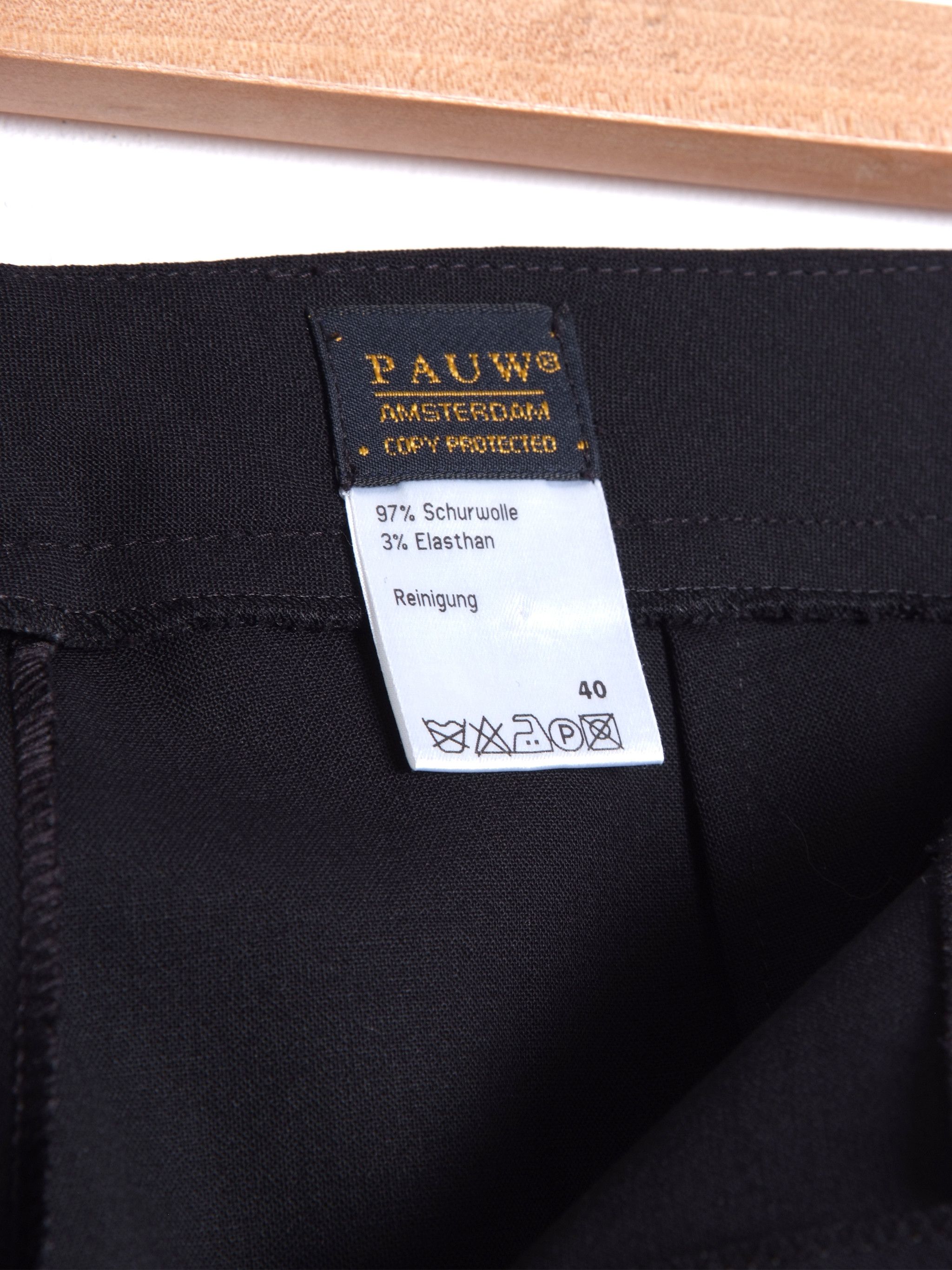 Designer PAUW Amsterdam Blue Wool High Rise Trousers Size 32" / US 10 / IT 46 - 3 Thumbnail