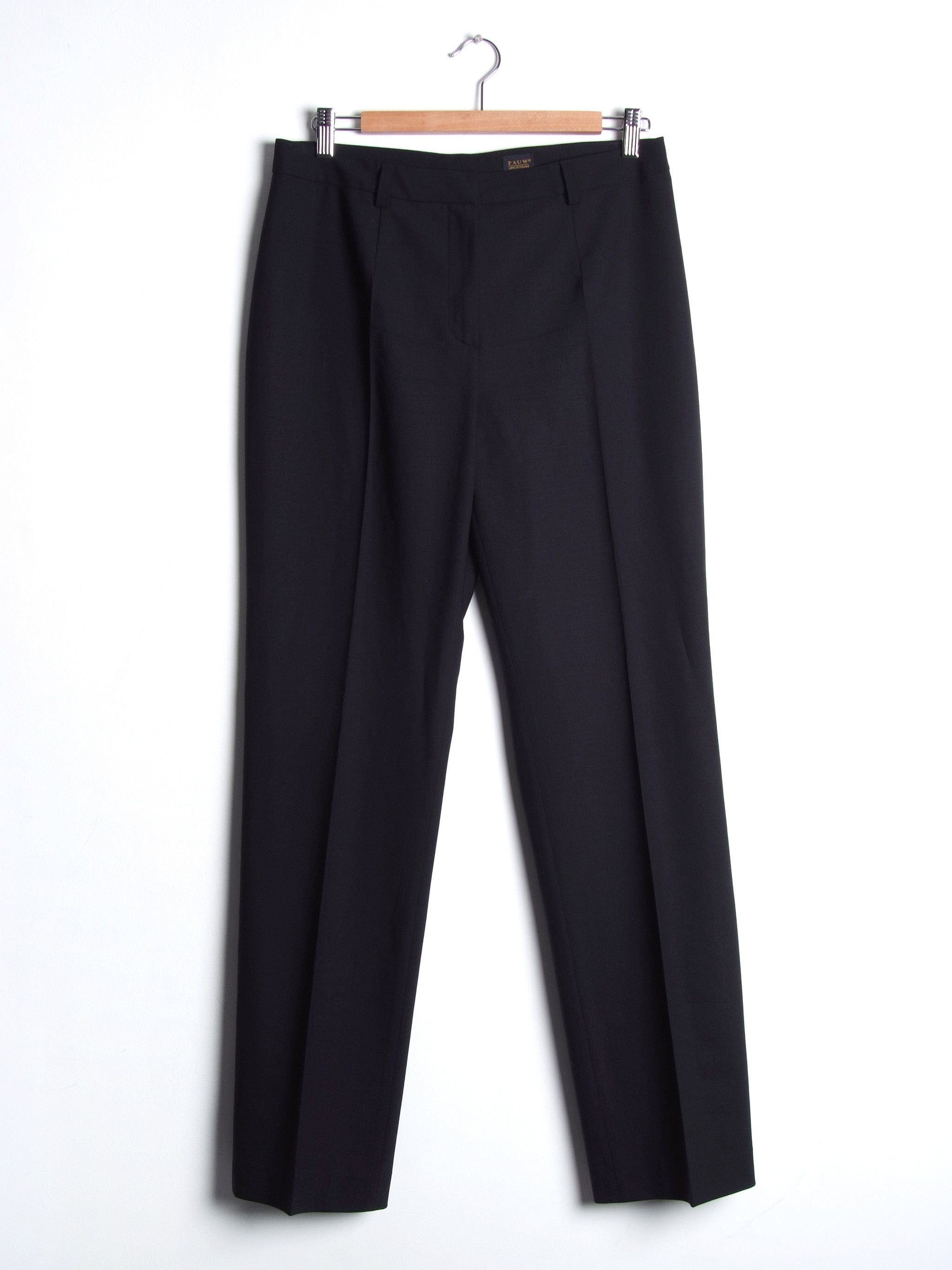 Designer PAUW Amsterdam Blue Wool High Rise Trousers Size 32" / US 10 / IT 46 - 1 Thumbnail