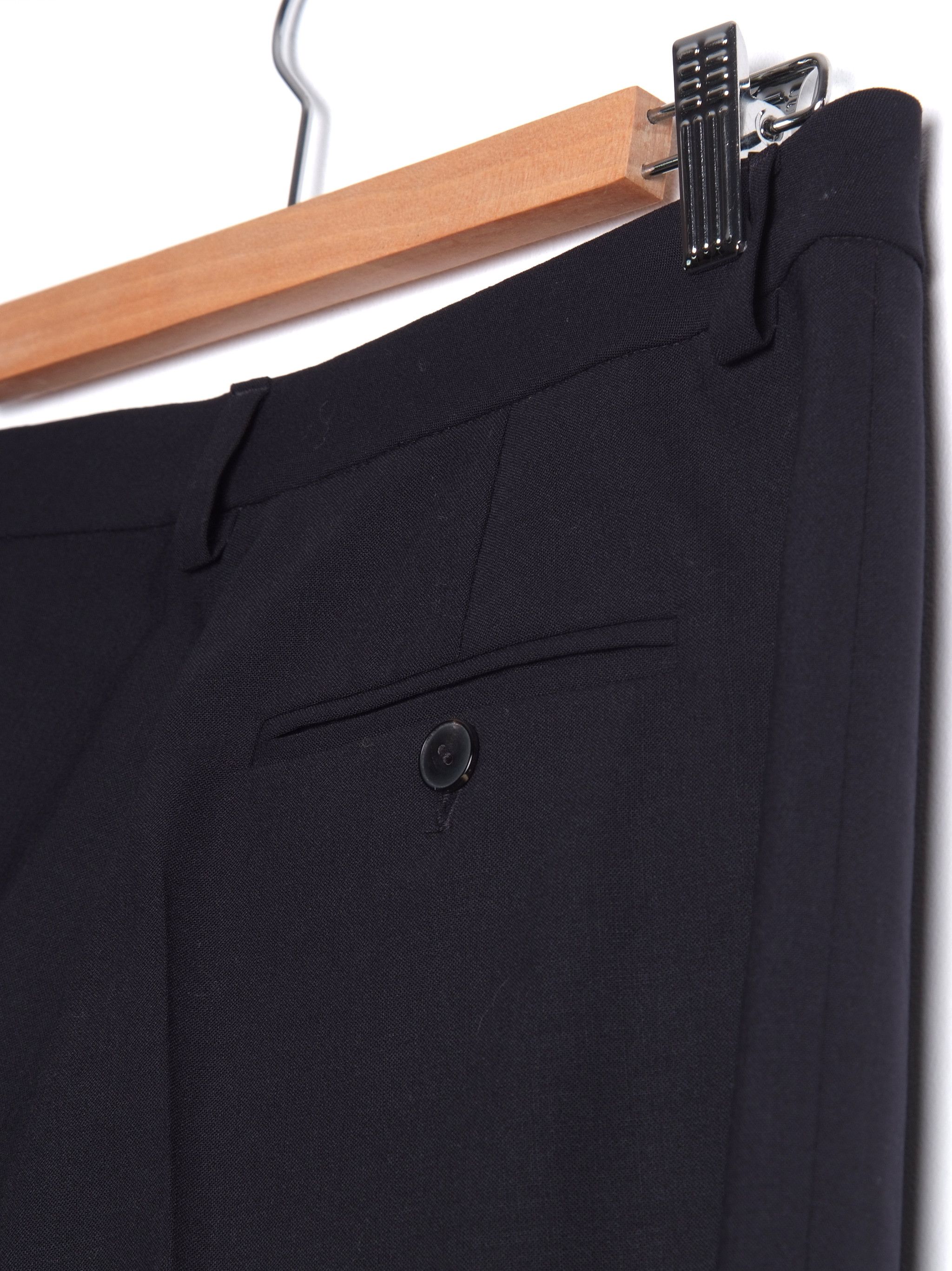 Designer PAUW Amsterdam Blue Wool High Rise Trousers Size 32" / US 10 / IT 46 - 4 Thumbnail