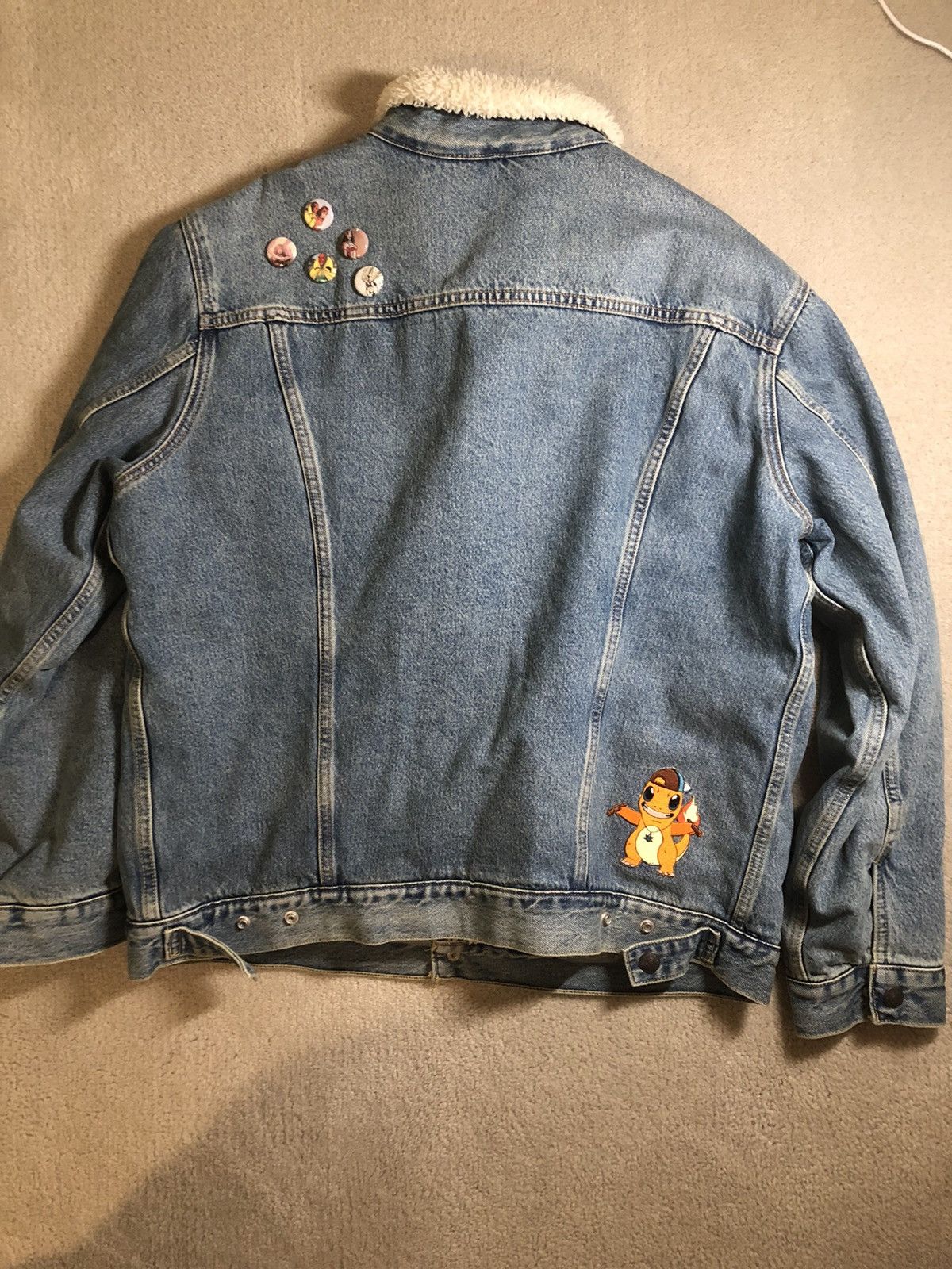 Levi's × Vintage 90s Levi’s Custom Sherpa Jacket Size US L / EU 52-54 / 3 - 2 Thumbnail