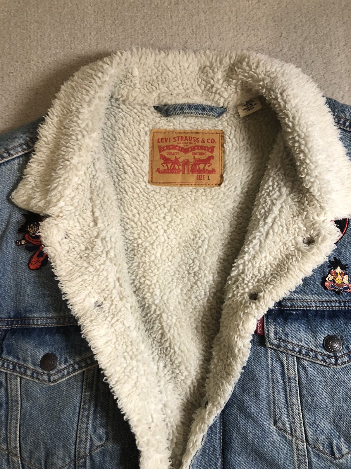 Levi's × Vintage 90s Levi’s Custom Sherpa Jacket Size US L / EU 52-54 / 3 - 5 Thumbnail