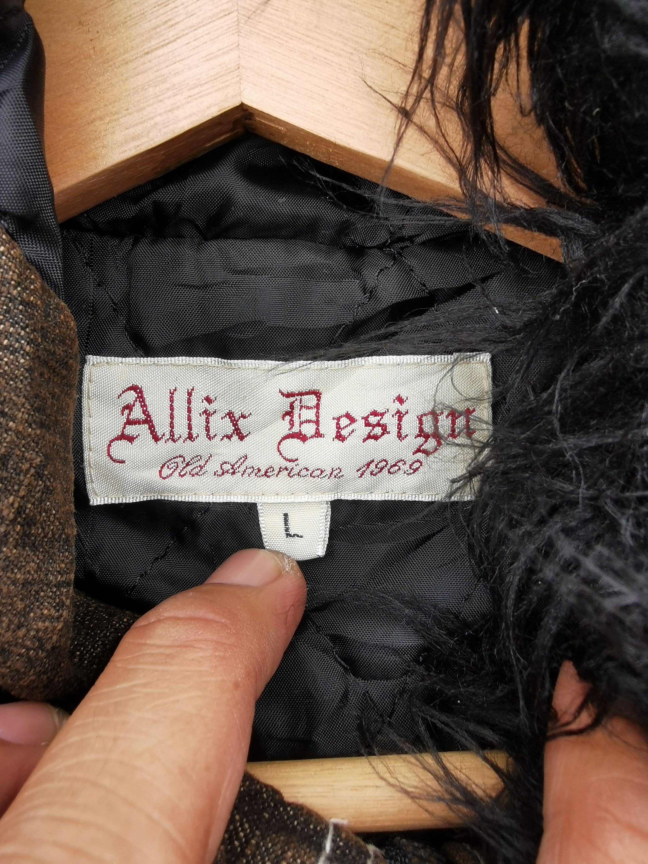 Japanese Brand Allix Design Fur Hoodie Canvas Bomber Jacket