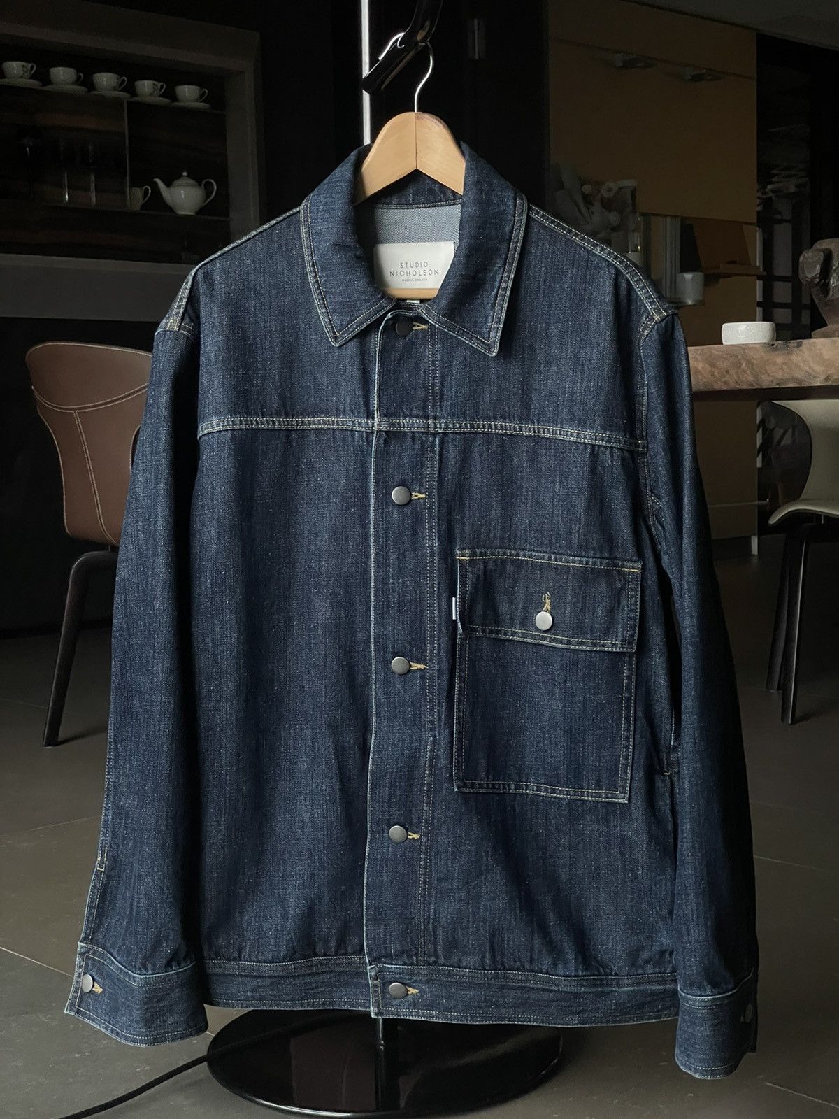 Studio Nicholson Lazar Washed Selvedge Denim Jacket | Grailed