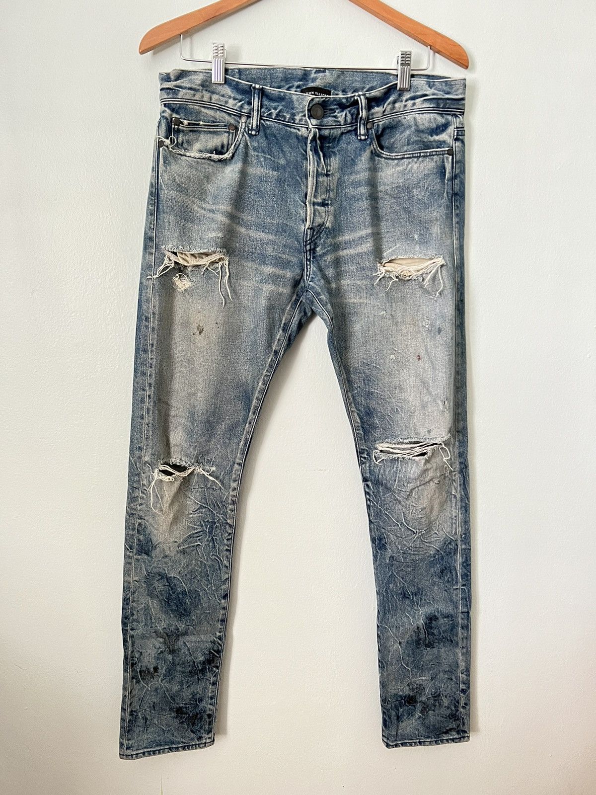 John Elliott distressed denim
