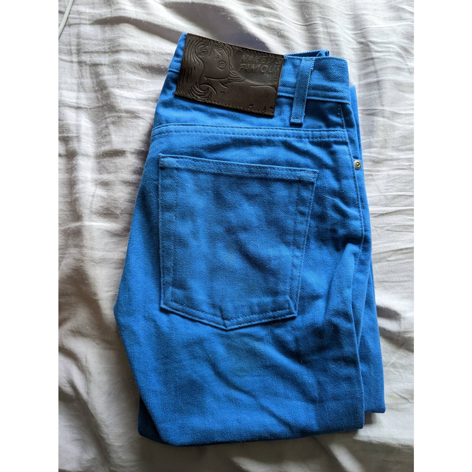 Naked & Famous Naked and Famous Electric Blue Chino (sz 29) Size US 29 - 1 Thumbnail