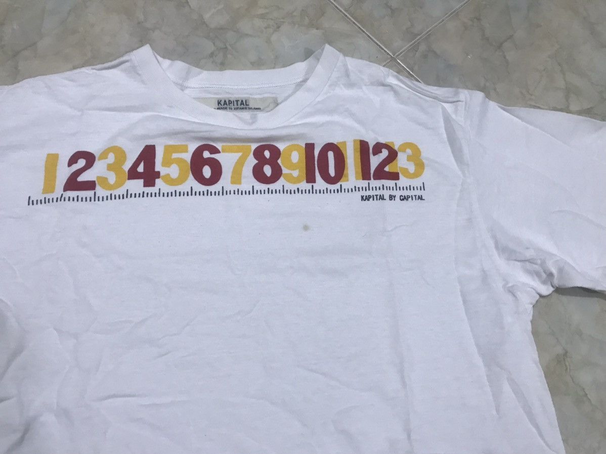 Kapital Kapital by Capital Tape Number Printed T-shirt Size US M / EU 48-50 / 2 - 4 Thumbnail