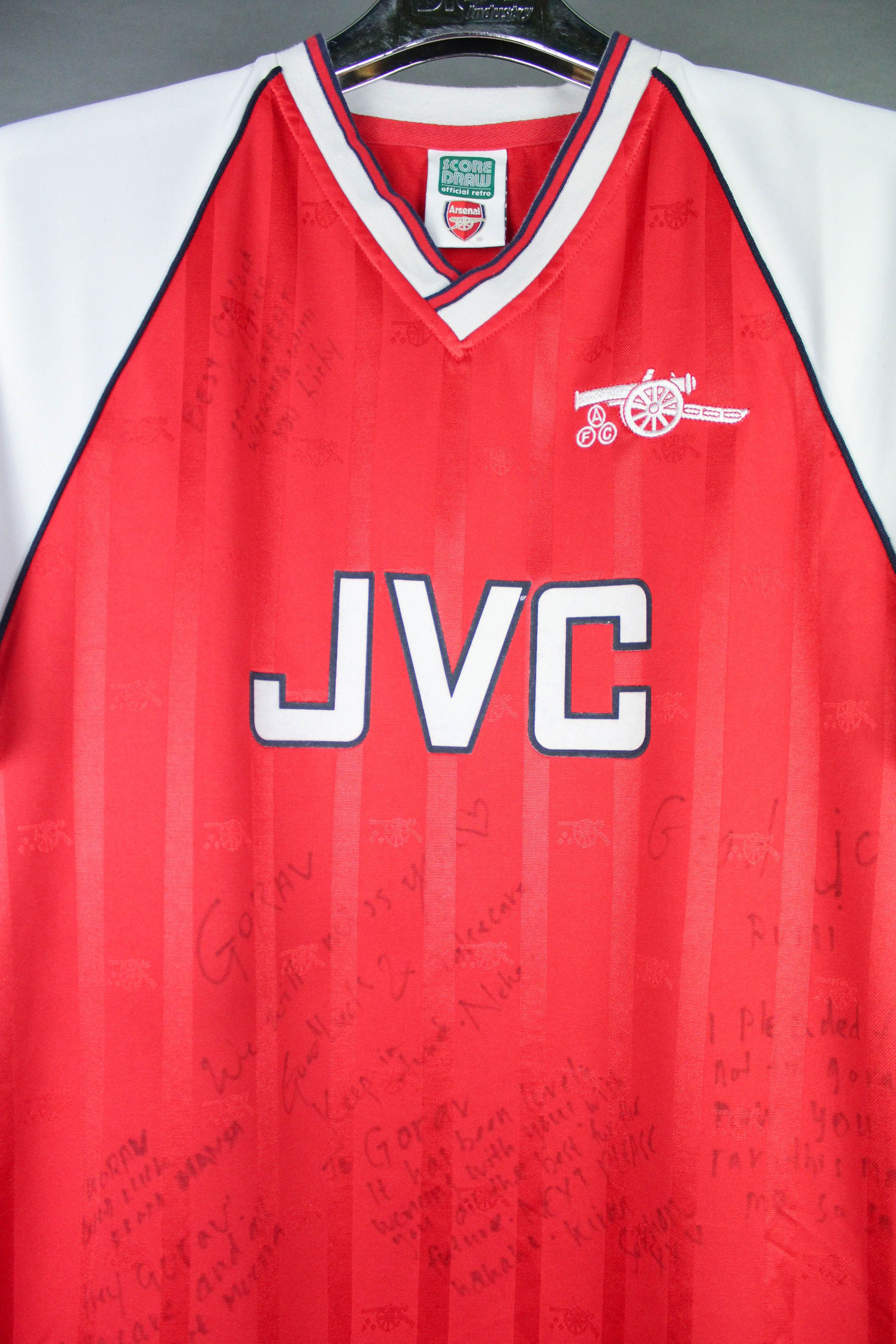Vintage Arsenal JVC Official Retro Vintage Fans Autographs Jersey Size US M / EU 48-50 / 2 - 3 Thumbnail