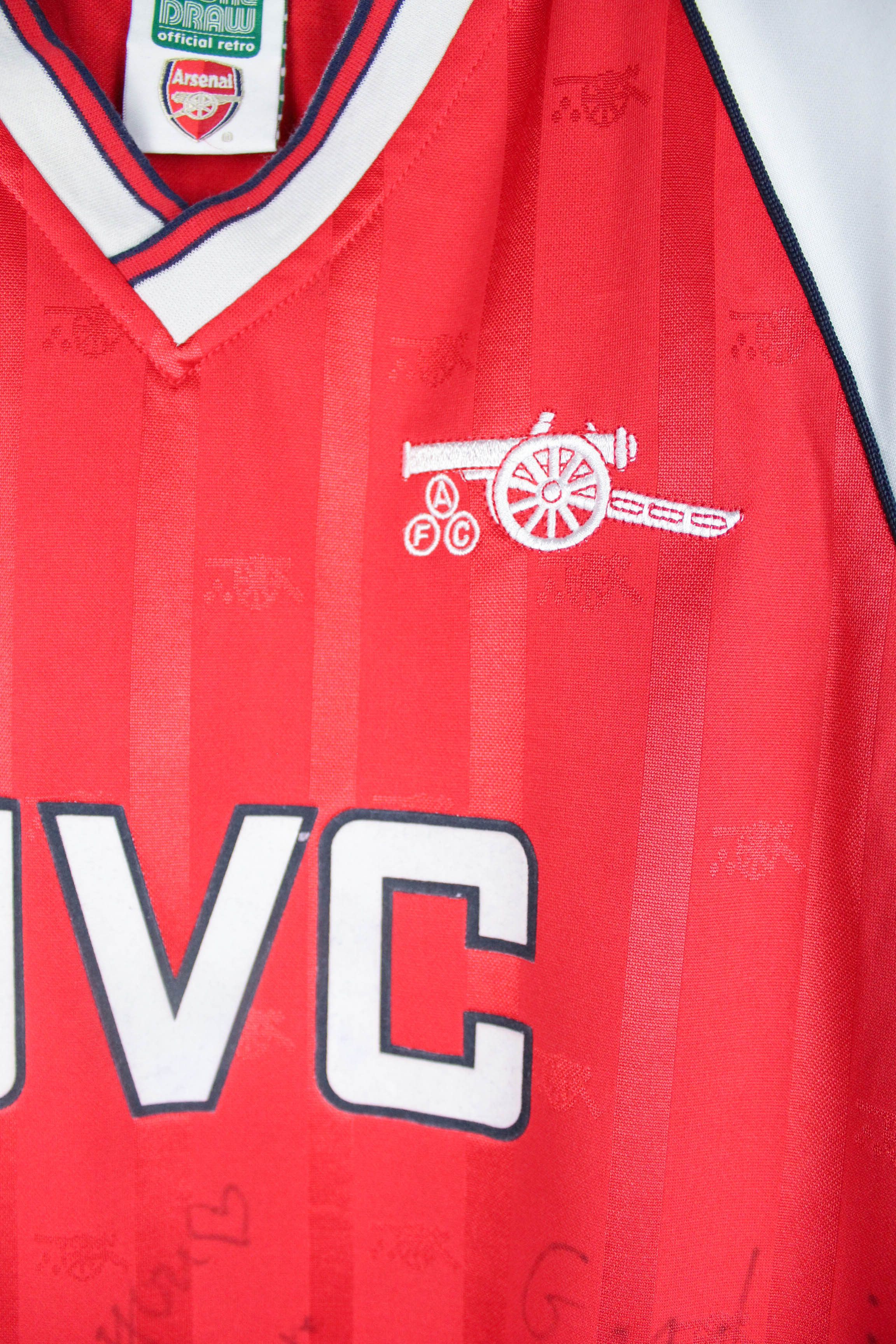 Vintage Arsenal JVC Official Retro Vintage Fans Autographs Jersey Size US M / EU 48-50 / 2 - 4 Thumbnail