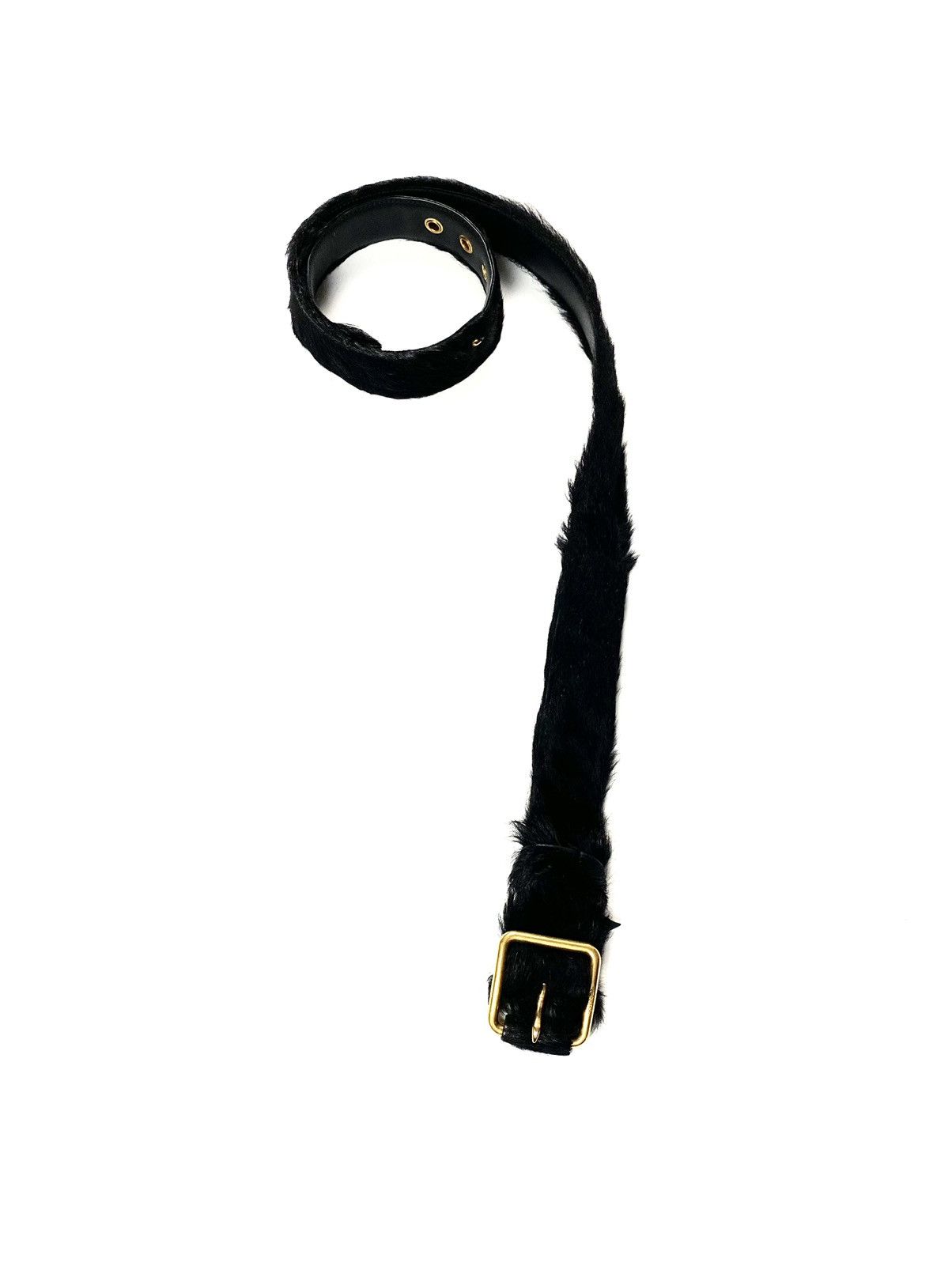 RARE COLORWAY! AW17 pony fur hair belt in black SIZE 85/34