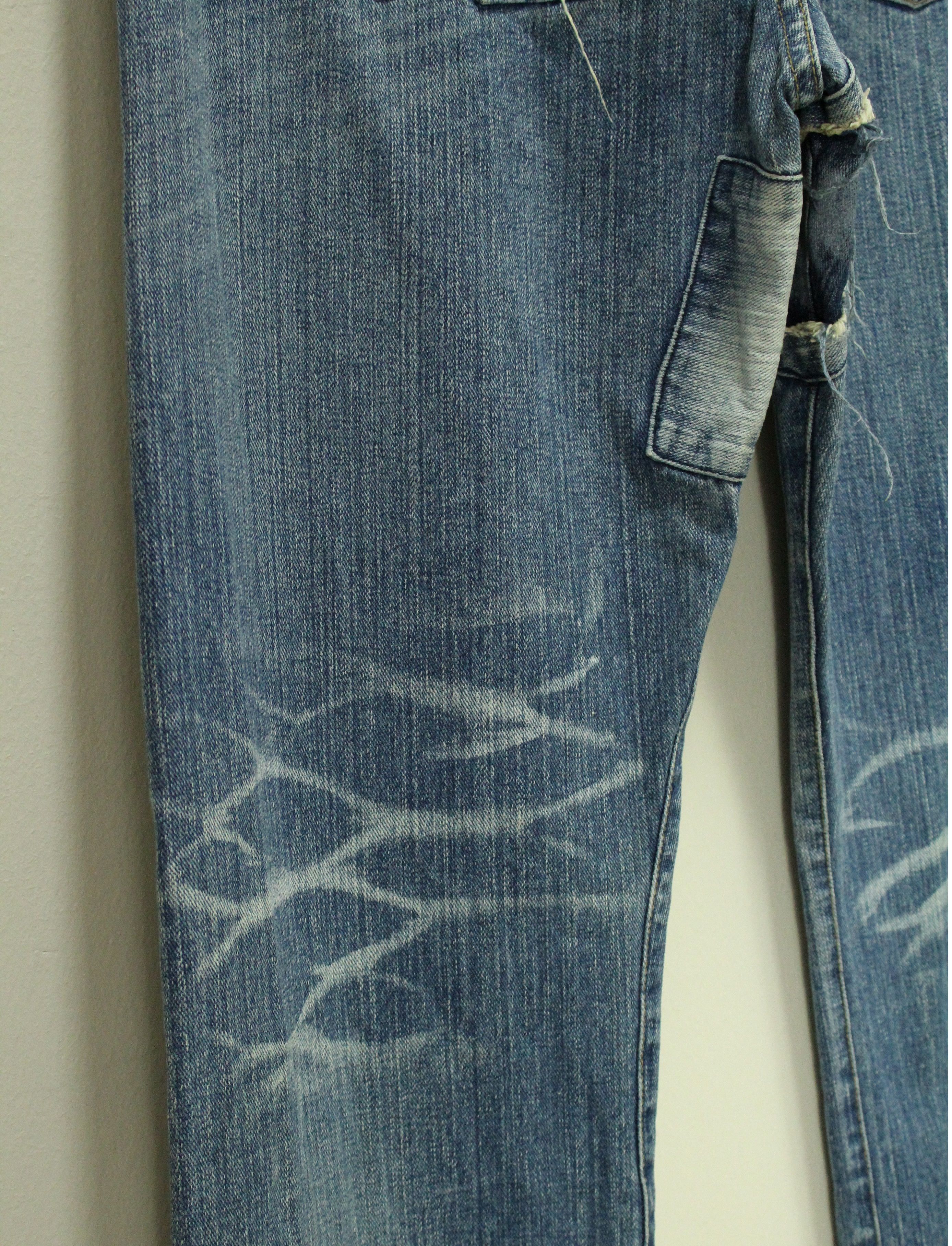If Six Was Nine × Japanese Brand × Tornado Mart EXHIBITIONIST Denim Pants Trouser Distressed Patchwork Size US 32 / EU 48 - 14 Thumbnail