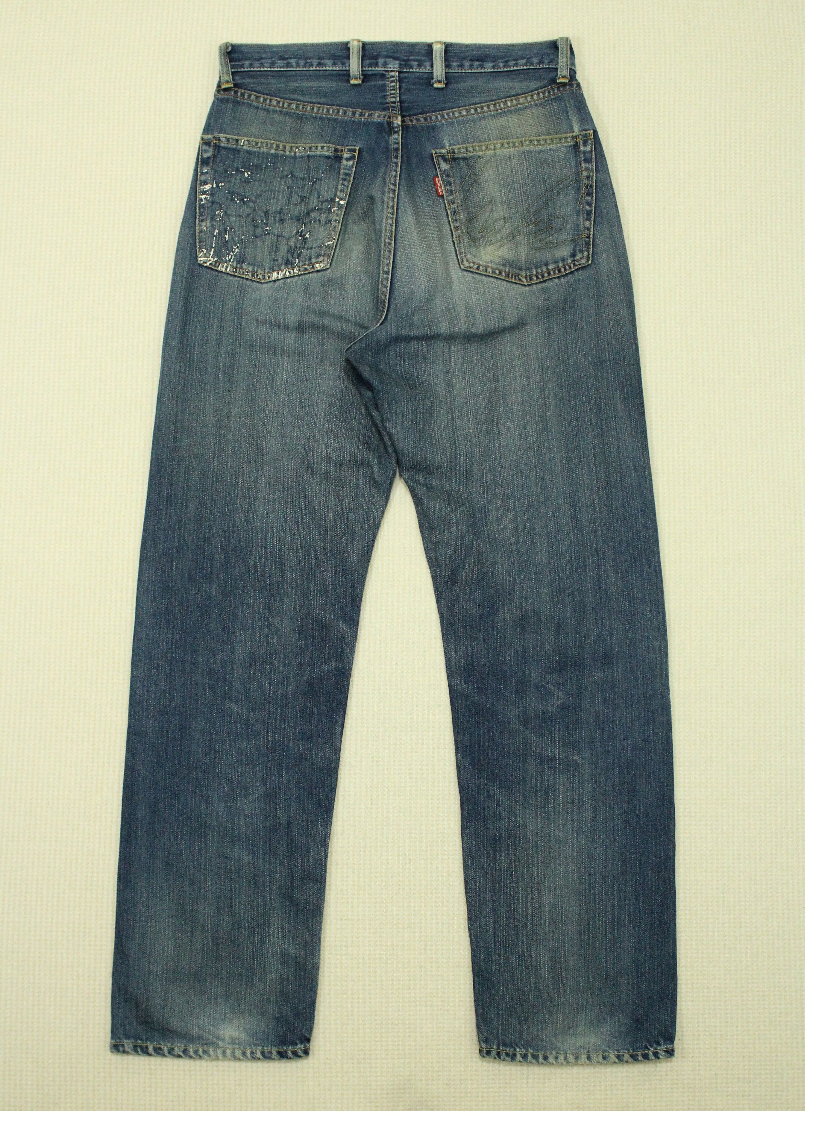 Futura × Stussy FUTURA Jeans Denim Distressed Jeans Faded Japan Vintage Size US 30 / EU 46 - 15 Thumbnail