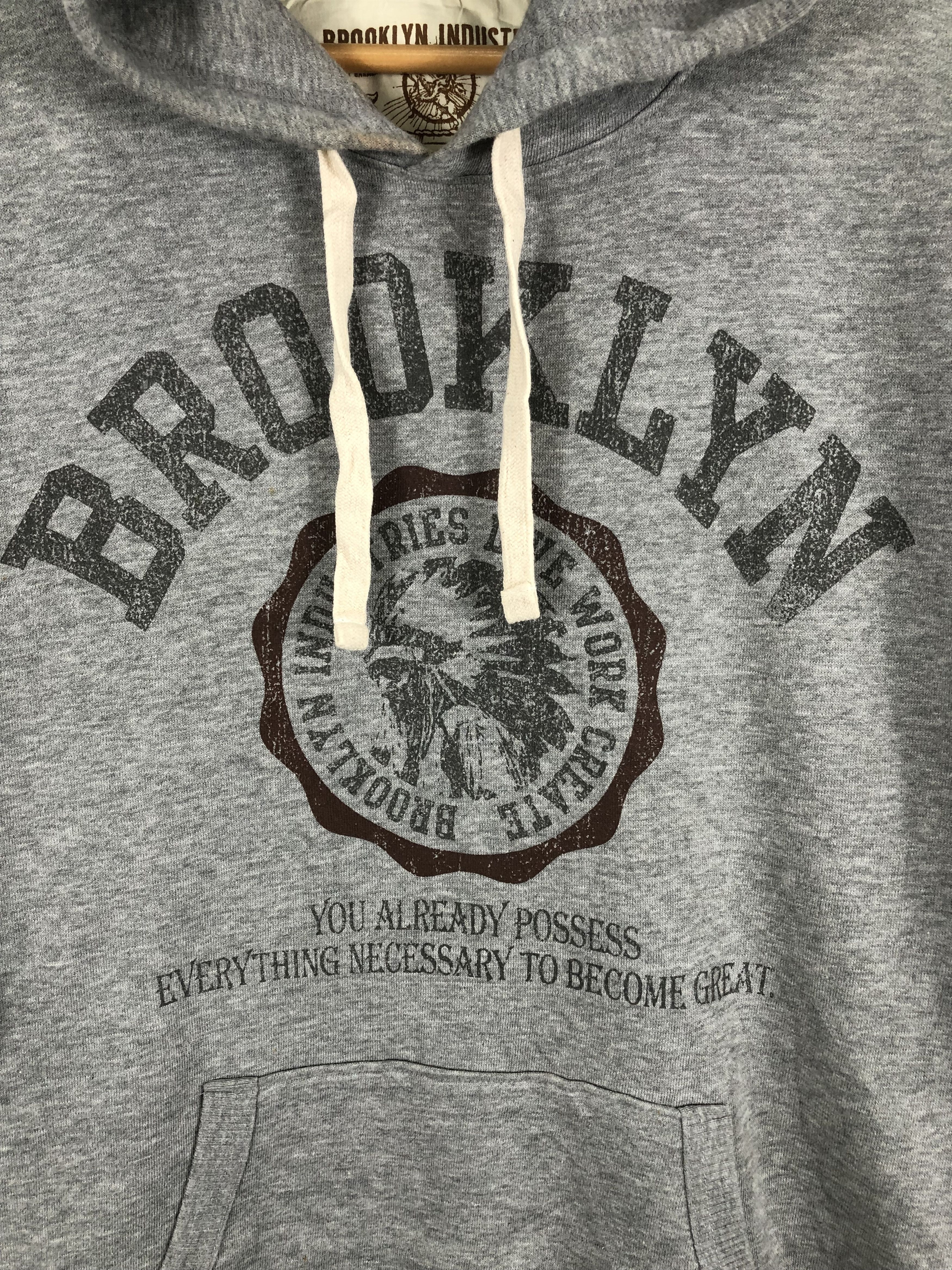 Brooklyn Industries × Vintage Vintage Brooklyn Industries Spellout Hoodie Size US L / EU 52-54 / 3 - 6 Thumbnail