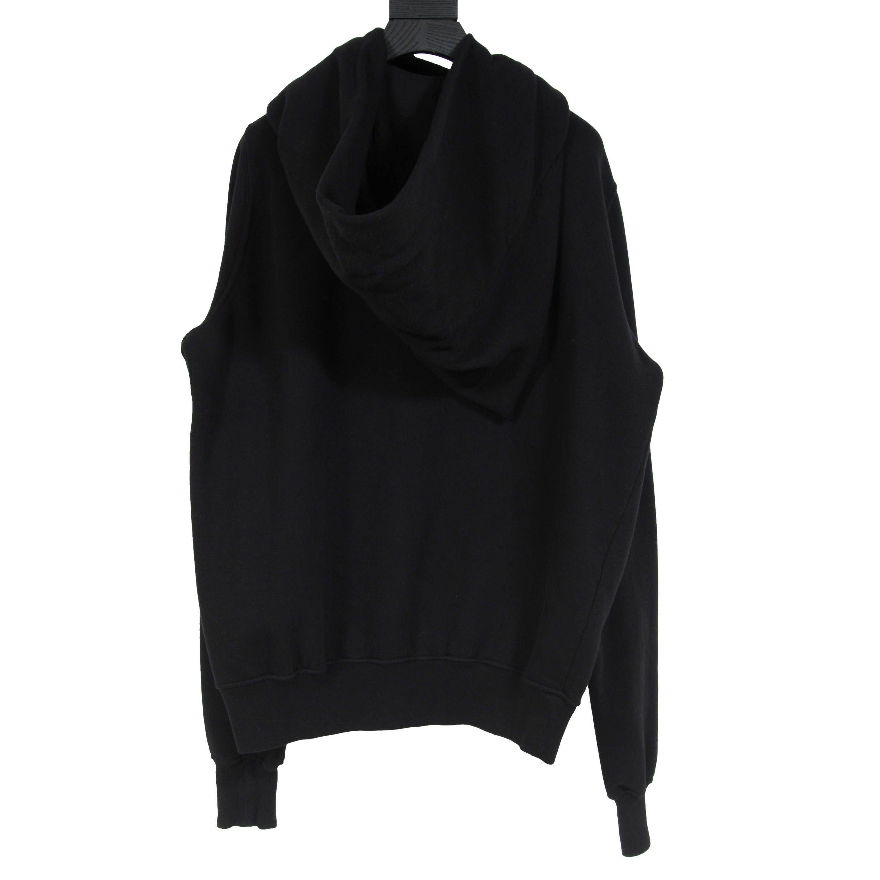 Black Asymetrical Mountain Zip Up Hoodie - 00530