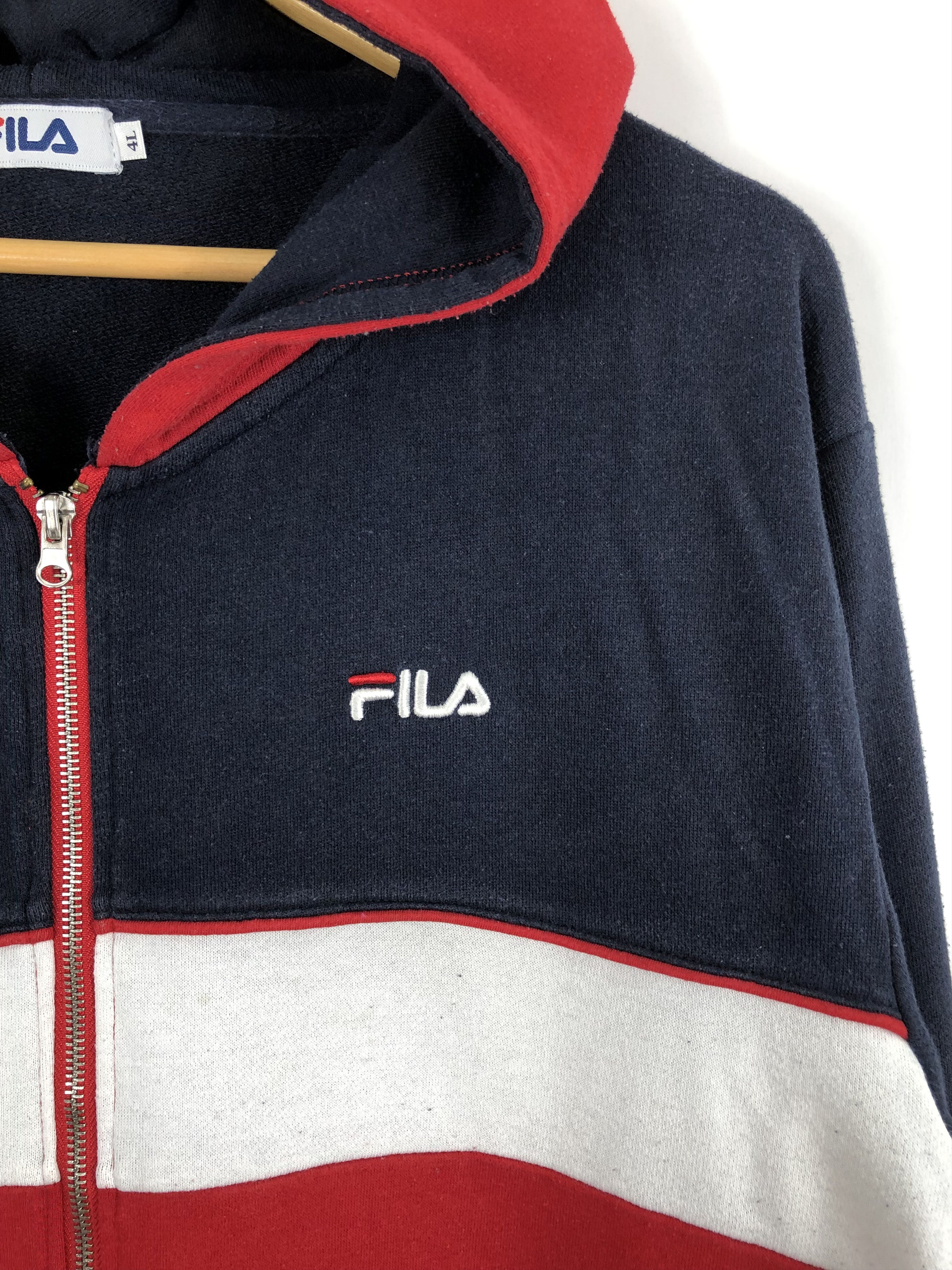 Fila × Vintage Vintage Fila Fleece Hoodie Size US L / EU 52-54 / 3 - 4 Thumbnail