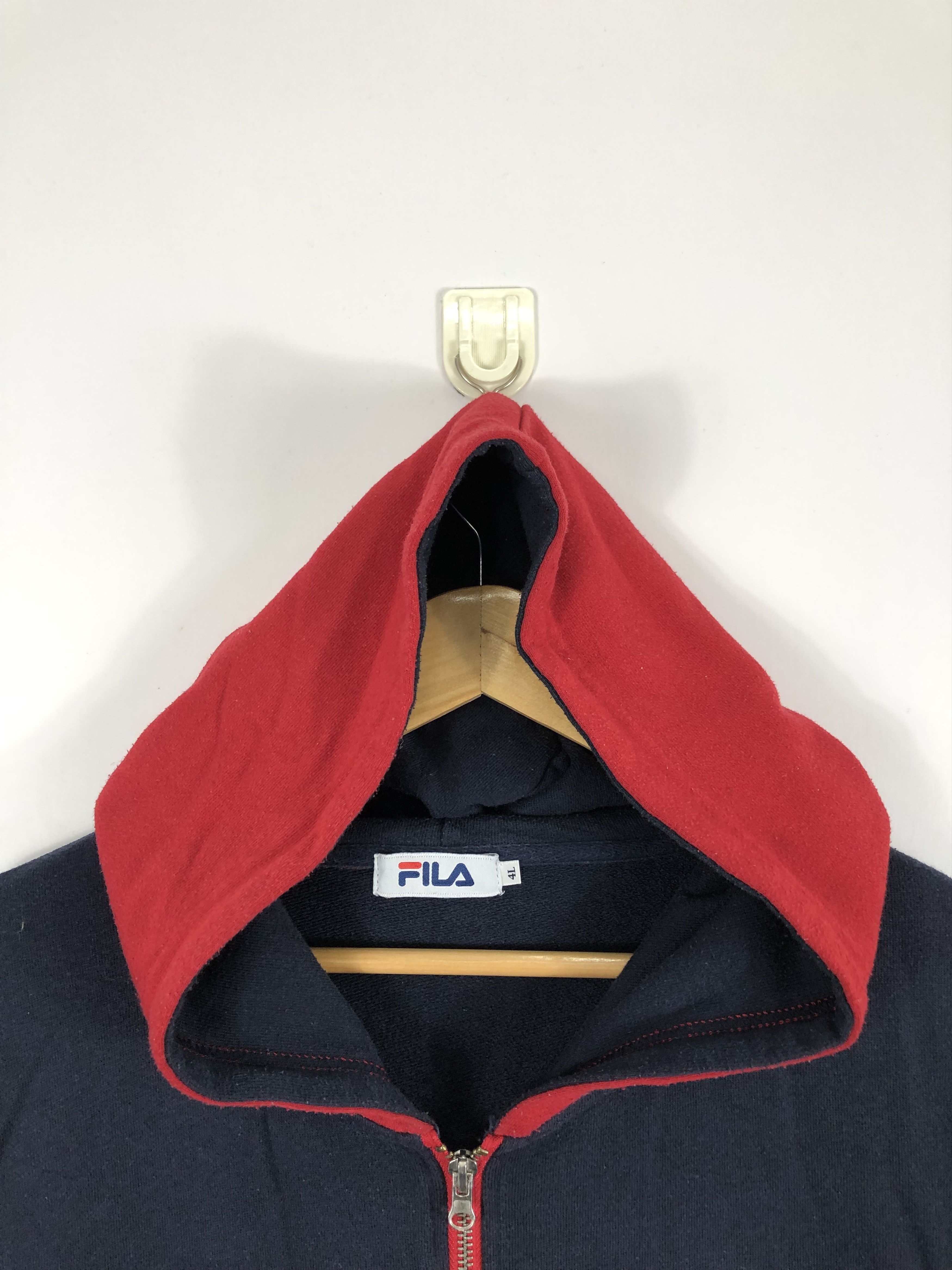 Fila × Vintage Vintage Fila Fleece Hoodie Size US L / EU 52-54 / 3 - 3 Thumbnail
