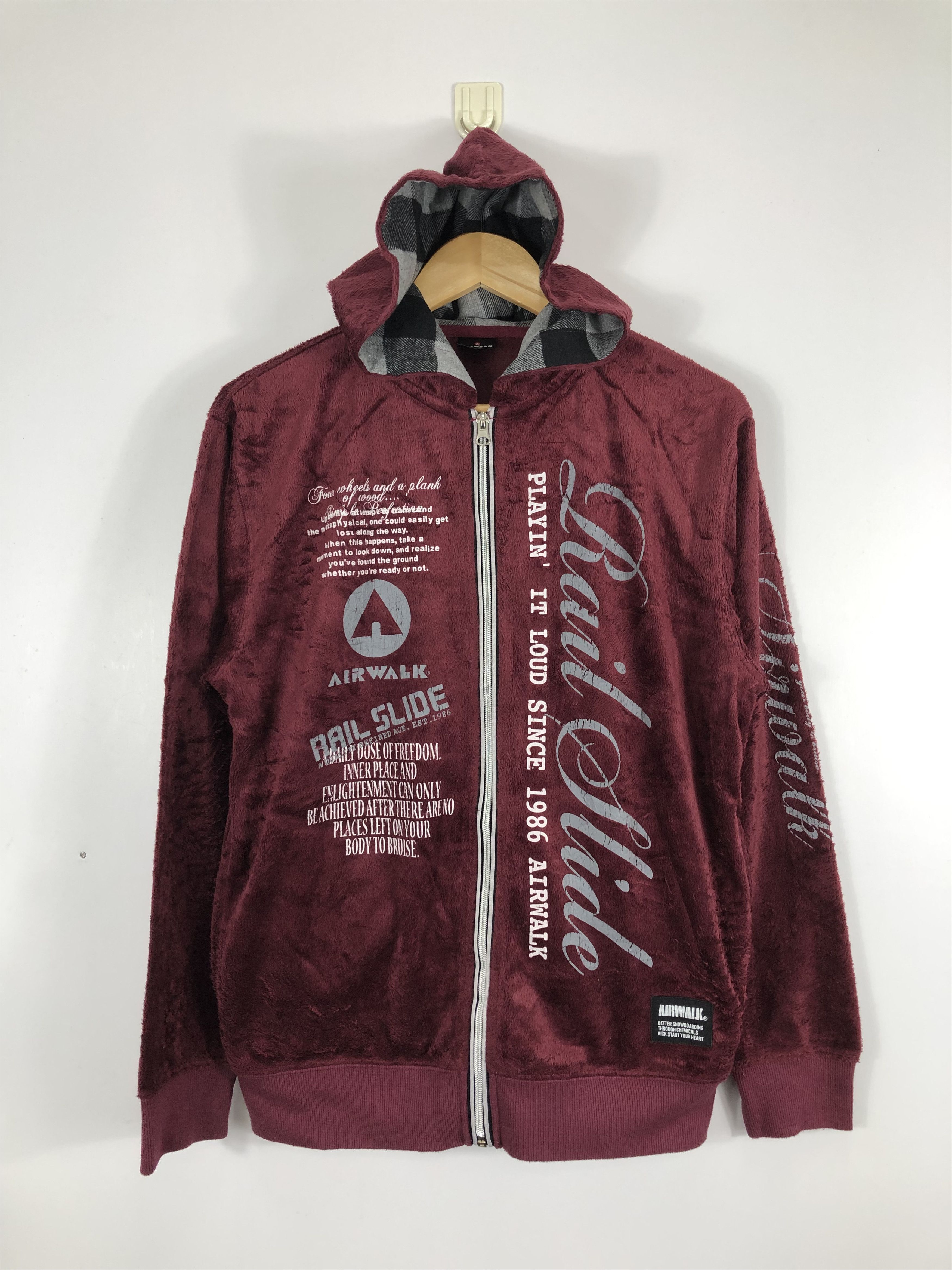 Airwalk × Vintage Vintage Airwalk Velvet Hoodie Size US M / EU 48-50 / 2 - 1 Thumbnail