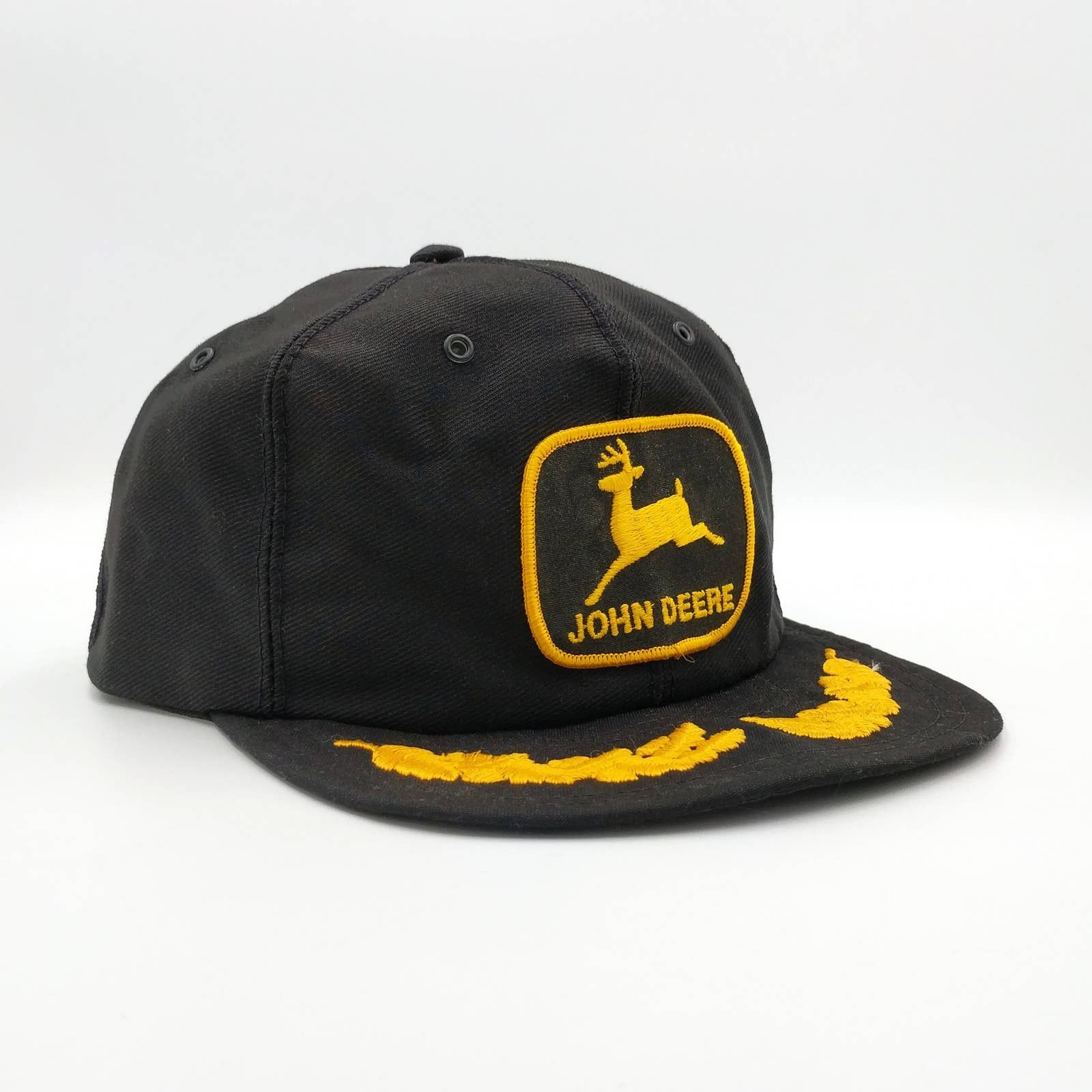 Vintage JOHN DEERE Snapback Trucker Hat Patch LOUISVILLE USA