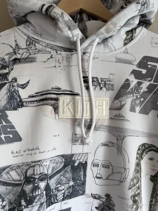 Kith Kith Star Wars Sketches Hoodie White | Grailed