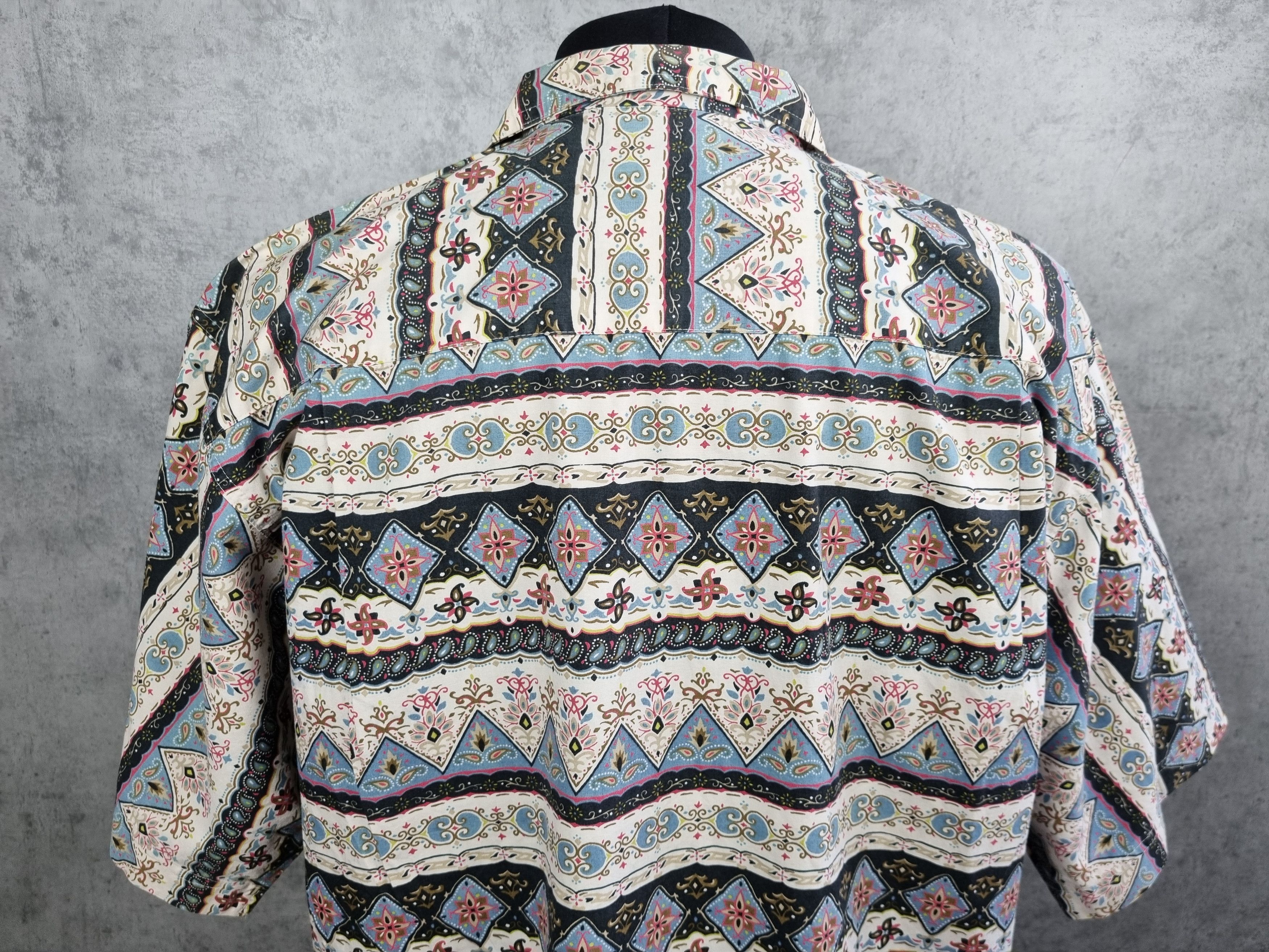 Cowboy Equipment × Vintage 90s Beautiful Abstract Holiday Shirt Dries van Noten Style Size US L / EU 52-54 / 3 - 5 Thumbnail