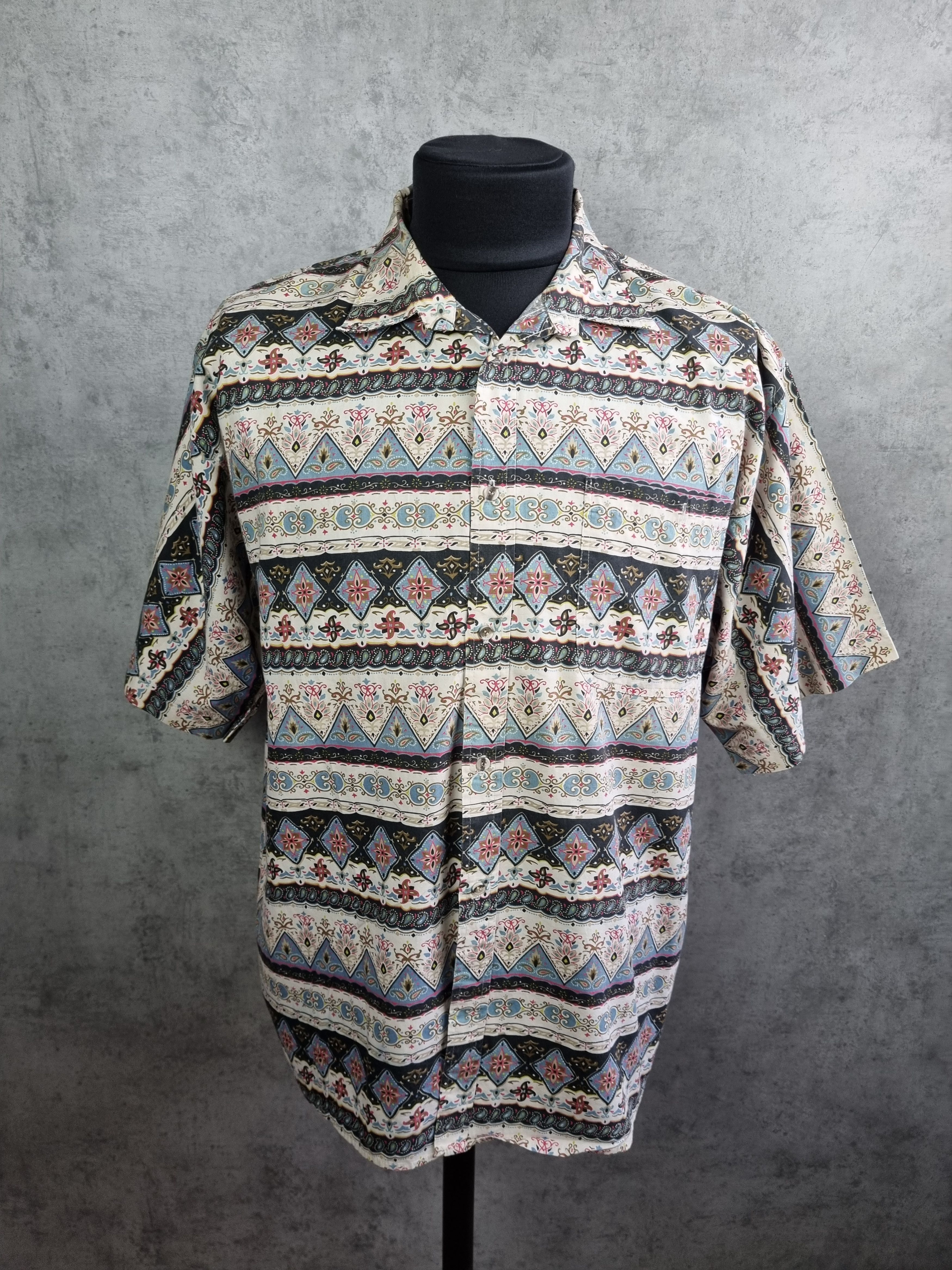 Cowboy Equipment × Vintage 90s Beautiful Abstract Holiday Shirt Dries van Noten Style Size US L / EU 52-54 / 3 - 1 Thumbnail