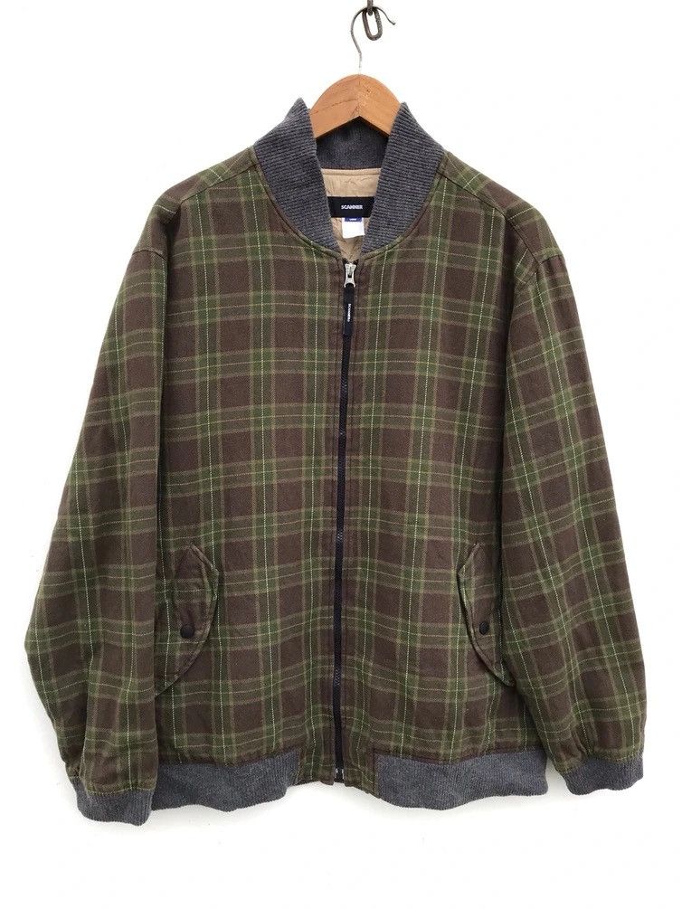 Japanese Brand Vintage Scanner Japanese Brand Checked Tartan Bomber Jacket Size US M / EU 48-50 / 2 - 1 Thumbnail