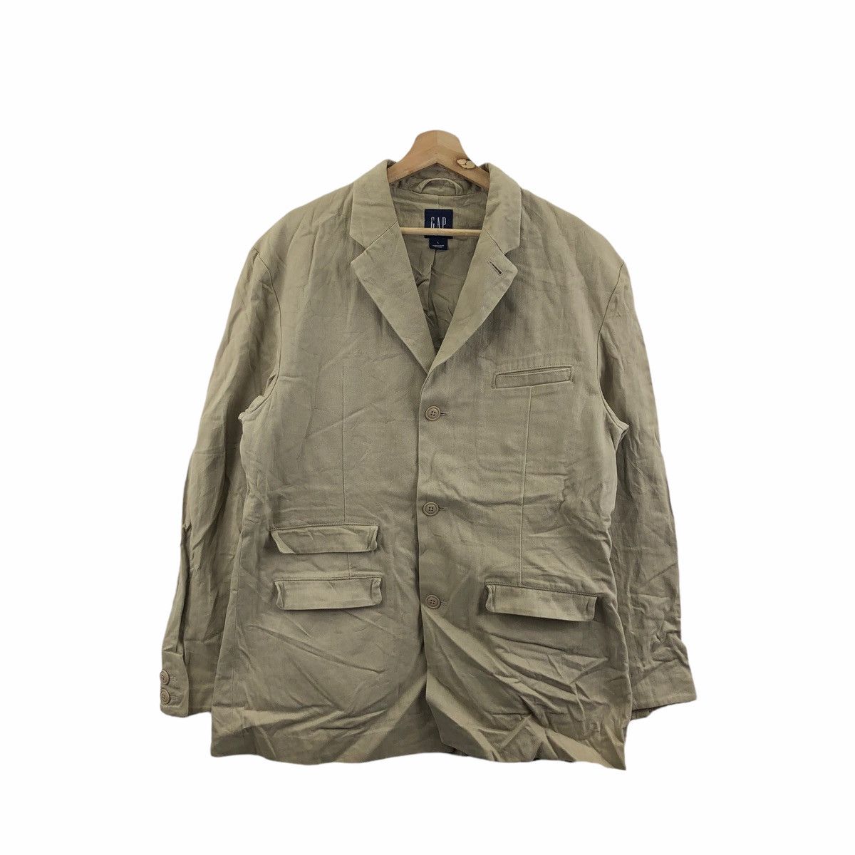 Vtg GAP USA 2013 Collection 3 Button Cotton Blazer Coat