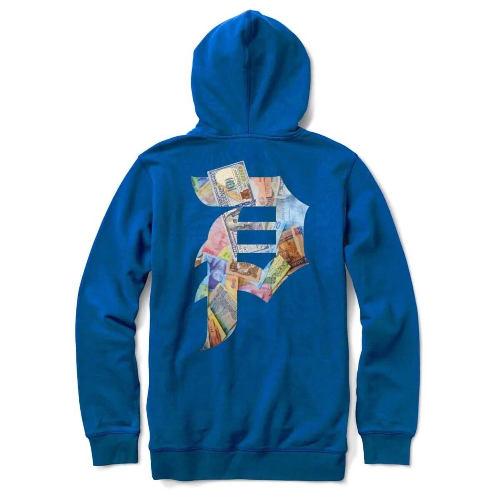 Primitive Men's Dirty P Currency Hoodie Sweatshirt - Royal