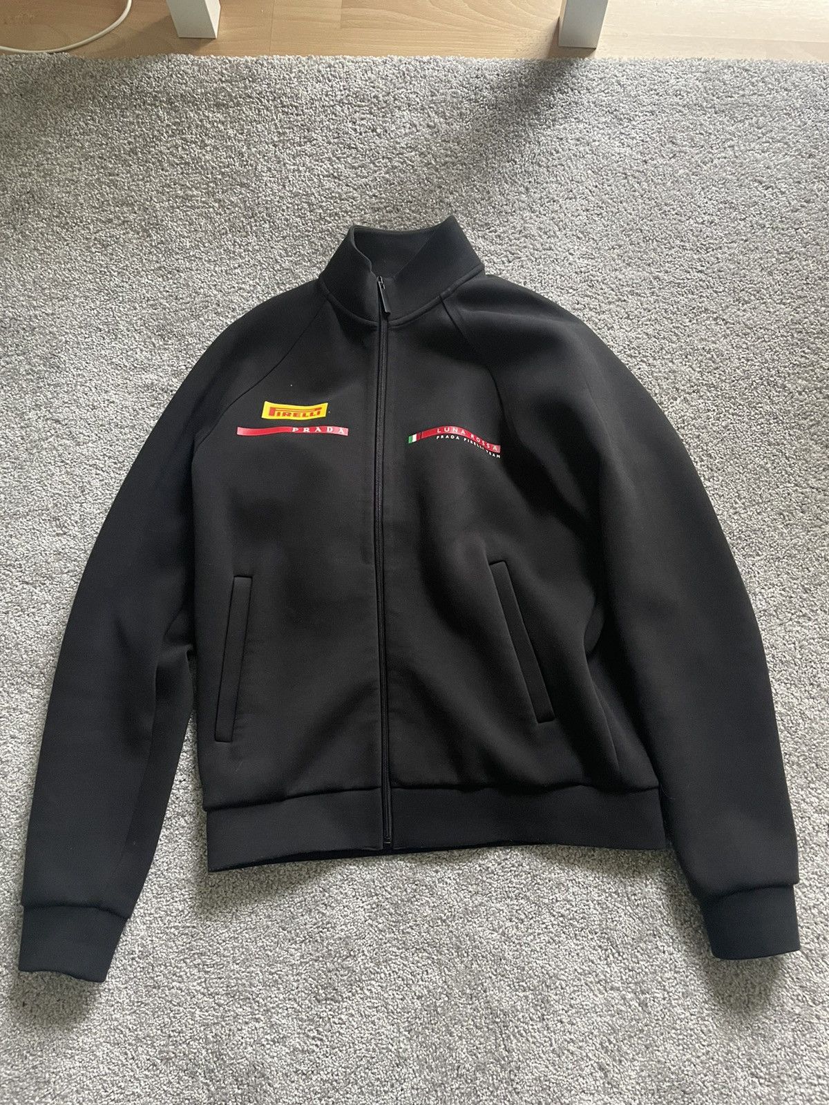 PRADA◆Luna Rossa Prada Pirelli Re-Nylon パデッド ジャケット ブラック Re-Nylon クロップド ジャケット | PRADA