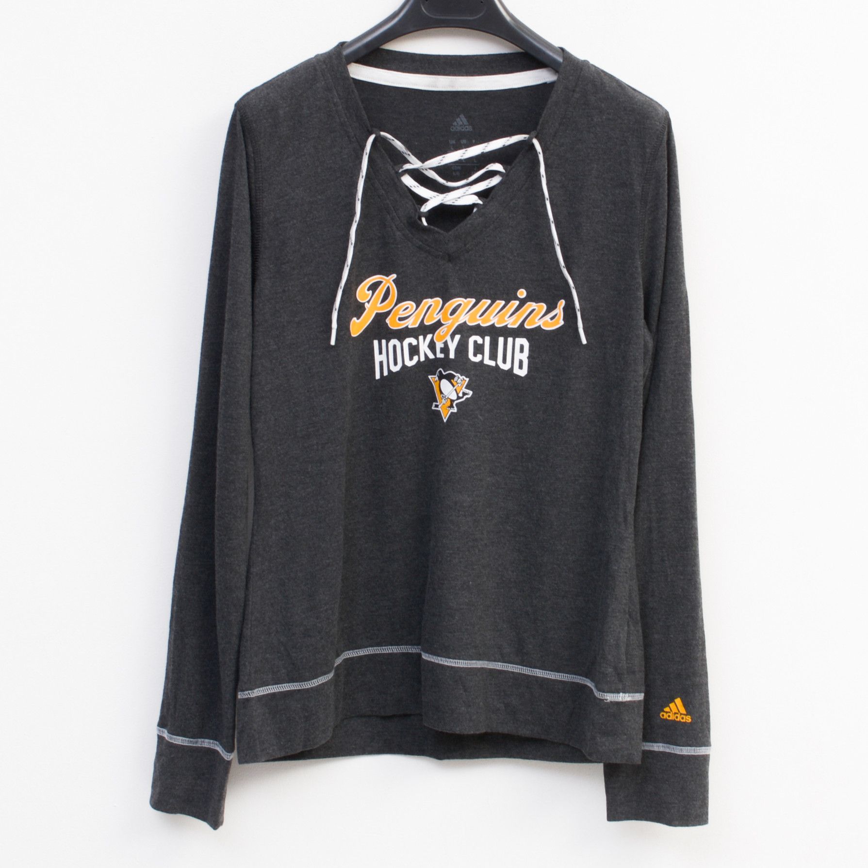 Adidas × NHL PENGUINS HOCKEY CLUB L Sweatshirt Jumper Pullover Sweater Size L / US 10 / IT 46 - 1 Thumbnail
