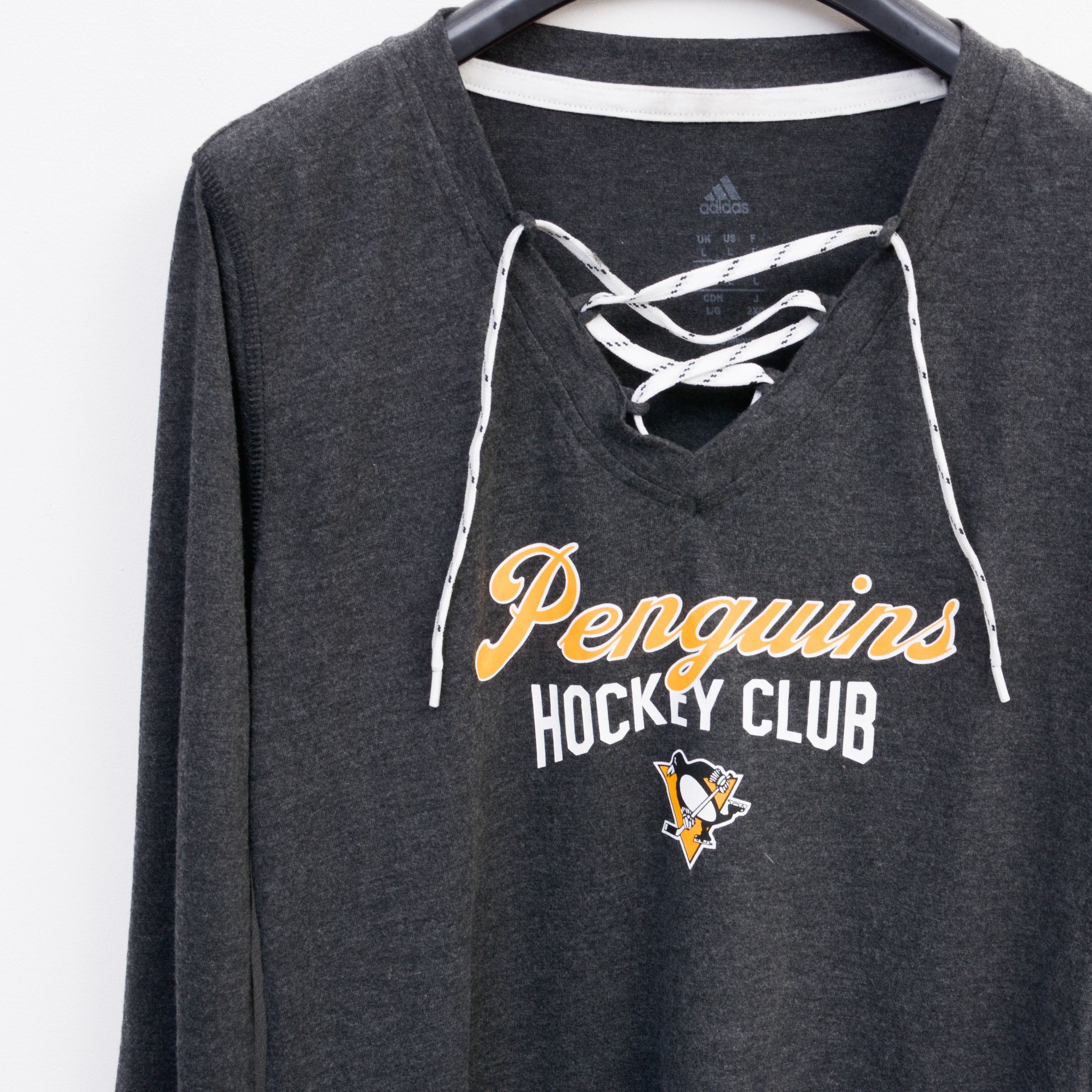 Adidas × NHL PENGUINS HOCKEY CLUB L Sweatshirt Jumper Pullover Sweater Size L / US 10 / IT 46 - 2 Thumbnail